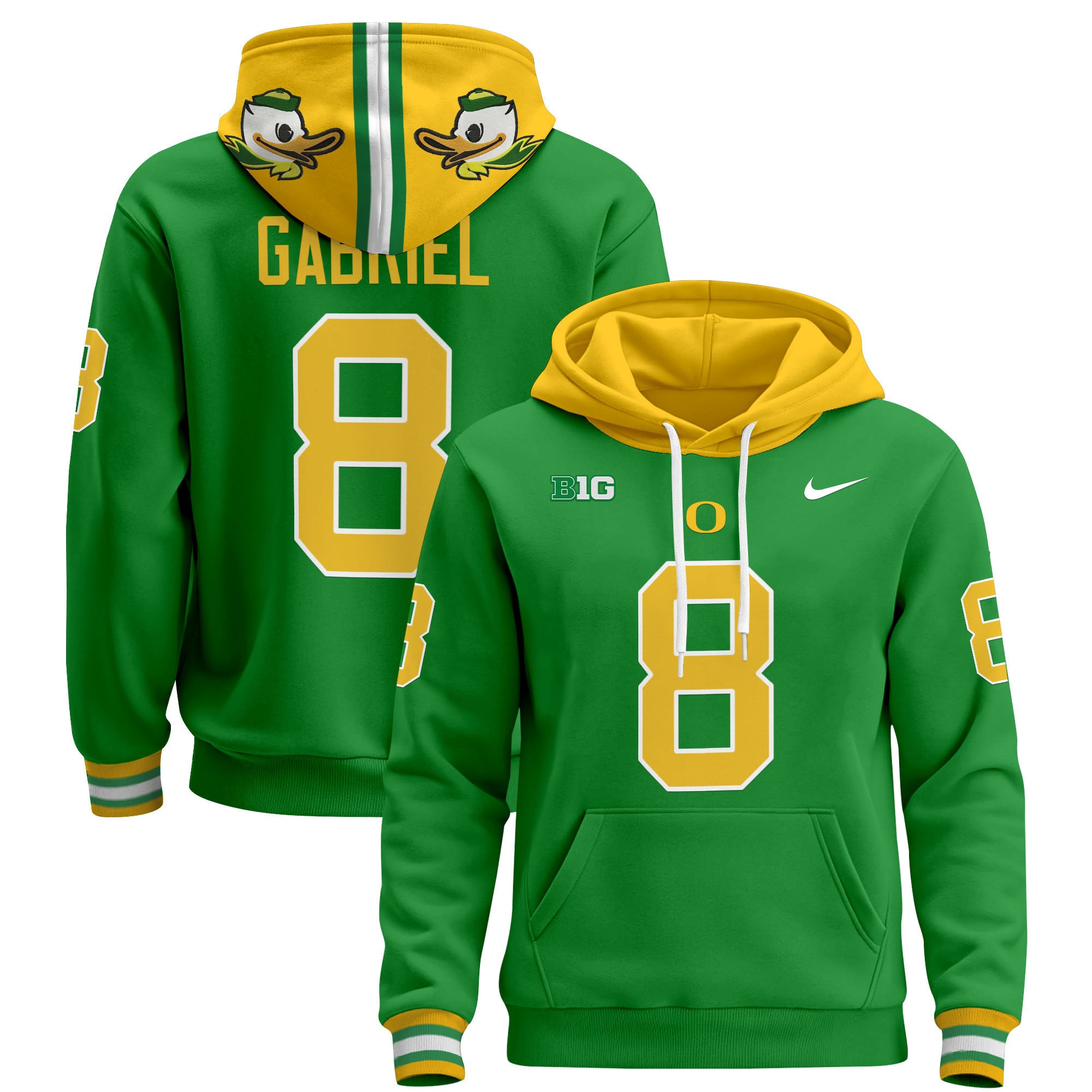 Oregon Ducks Green Hoodie - Nike Oregon Ducks #8 Green Hoodie