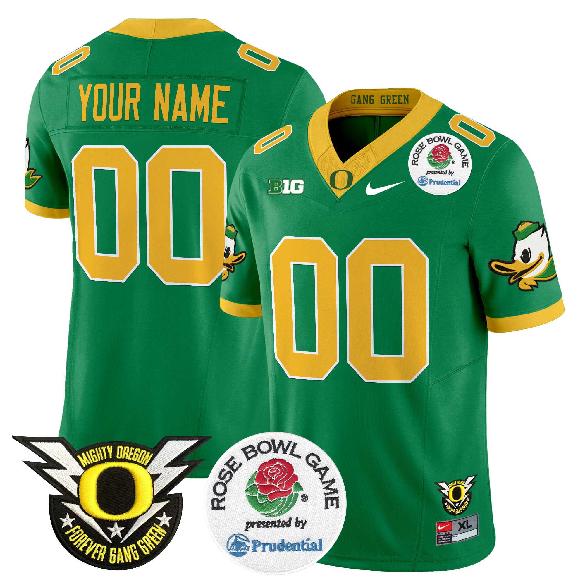 Oregon Ducks Green Jersey - Nike Oregon Ducks #00 Green Football