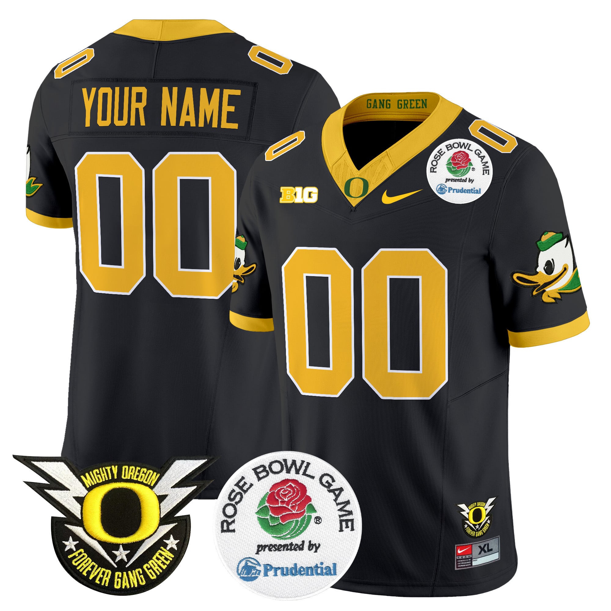 Alternative view of Oregon Ducks Green Jersey - Nike Oregon Ducks #00 Green Football
