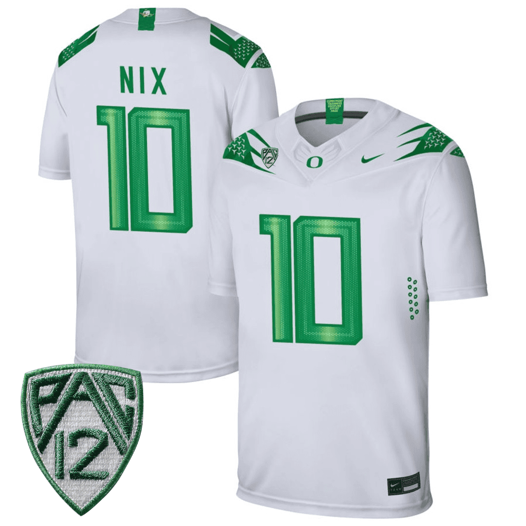 Alternative view of Oregon Ducks Nix Jersey - Nike Oregon Ducks Nix #10 Jersey - Green
