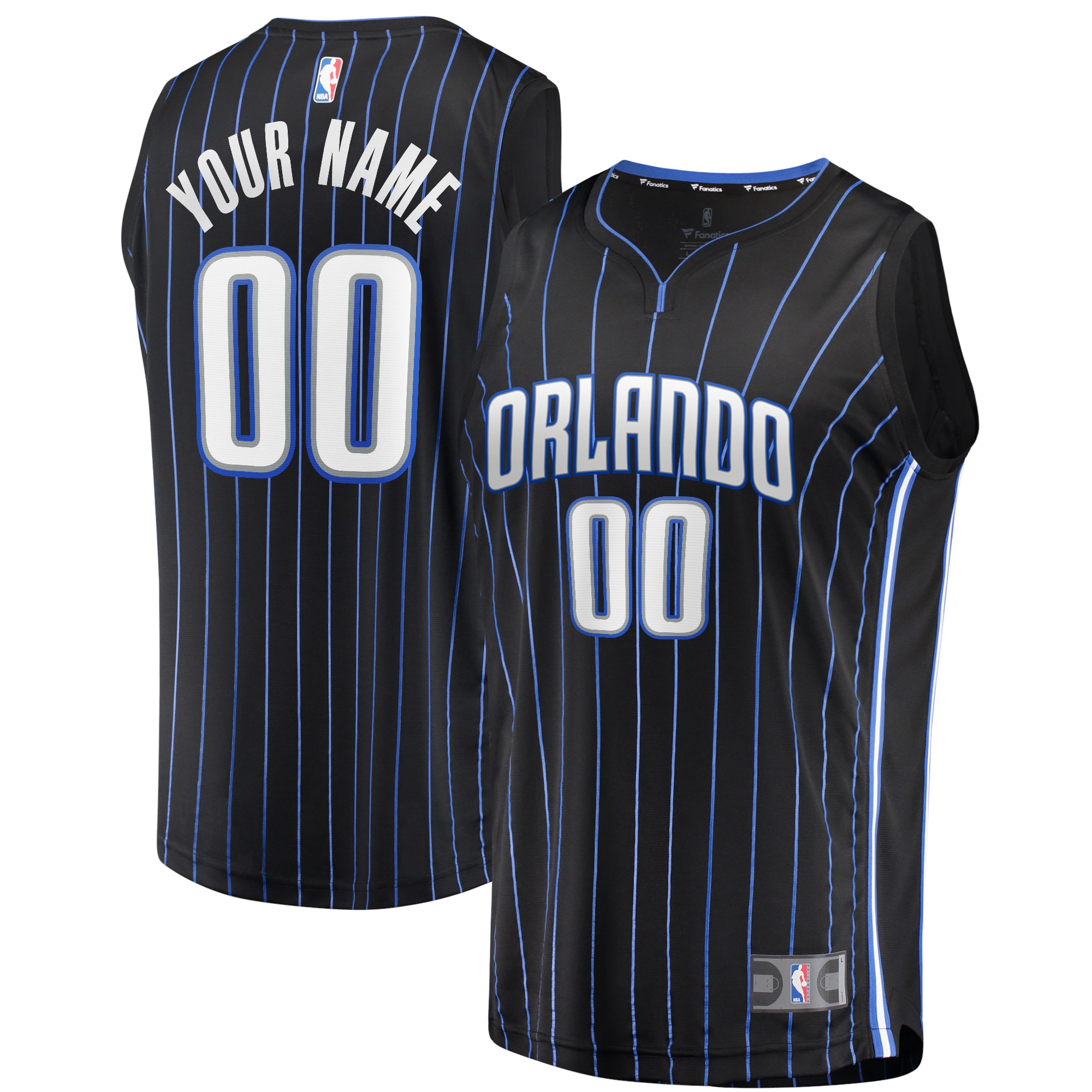 Orlando Magic Fanatics Youth Fast Break Custom Jersey Black - Icon Edition