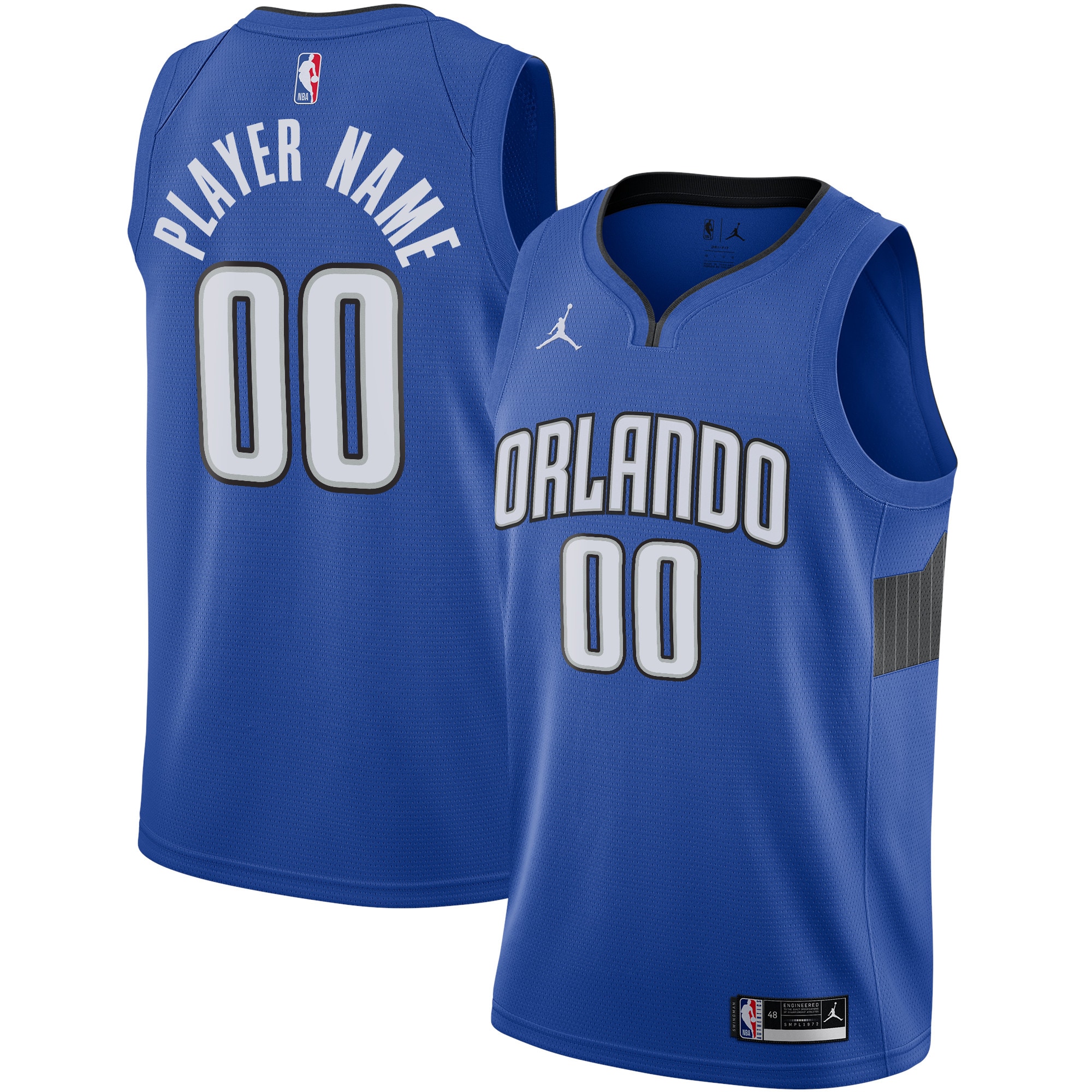 Orlando Magic Jordan Brand Swingman Custom Jersey - Statement Edition - Blue