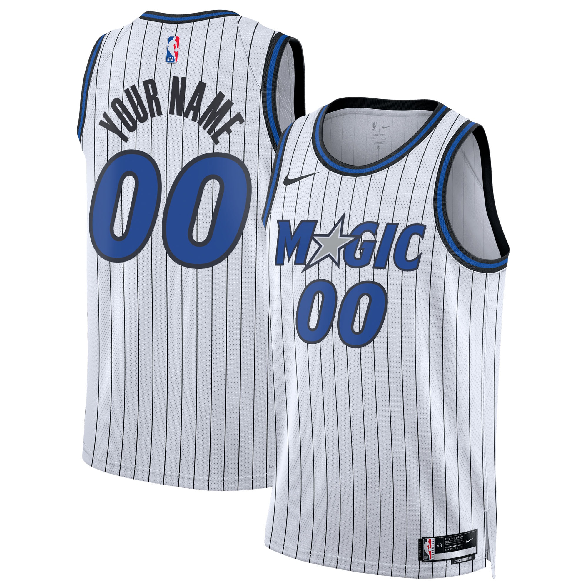 Orlando Magic Unisex Swingman Custom Jersey - Association Edition - White