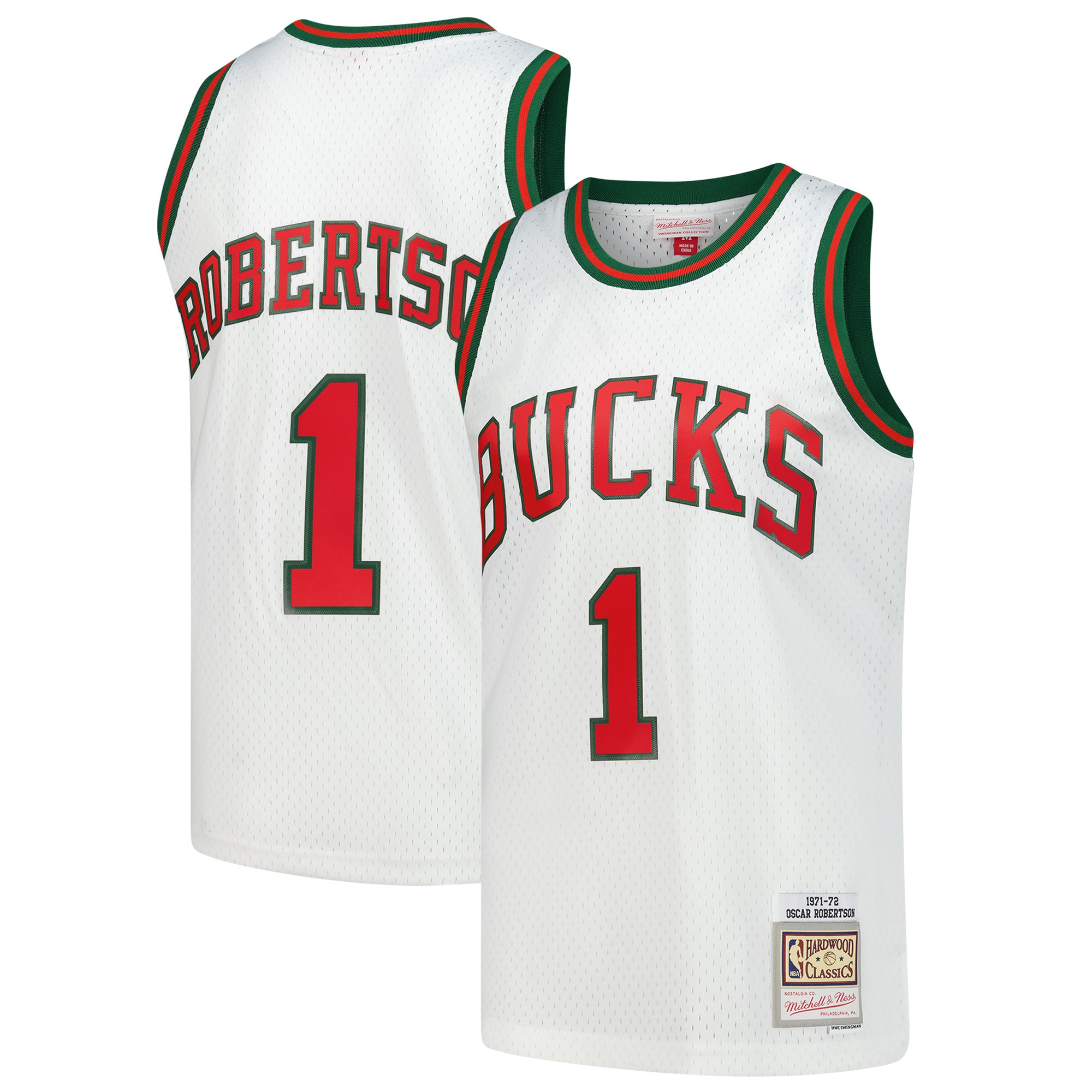 Oscar Robertson Milwaukee Bucks Hardwood Classics Swingman Jersey - White