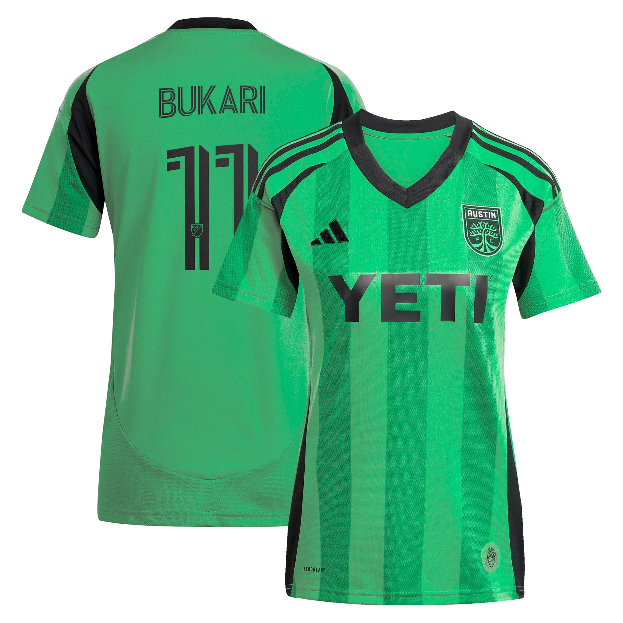 Osman Bukari Austin FC Youth 2025 The Heartbeat Kit Player Jersey - Green