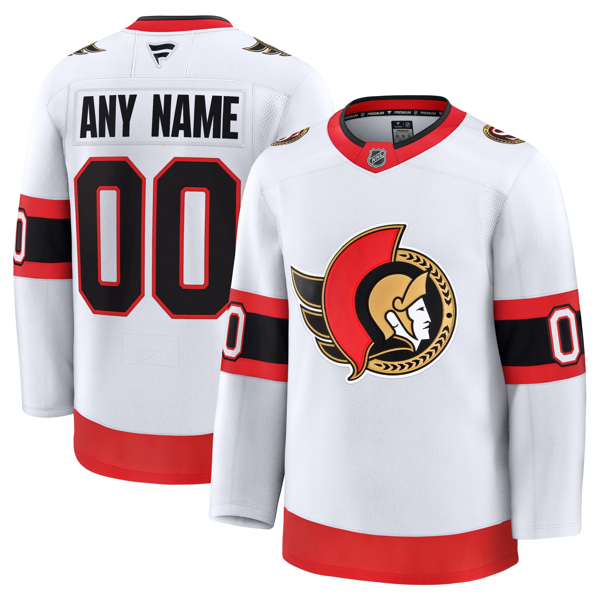 Ottawa Senators Fanatics Away Premium Custom Jersey
