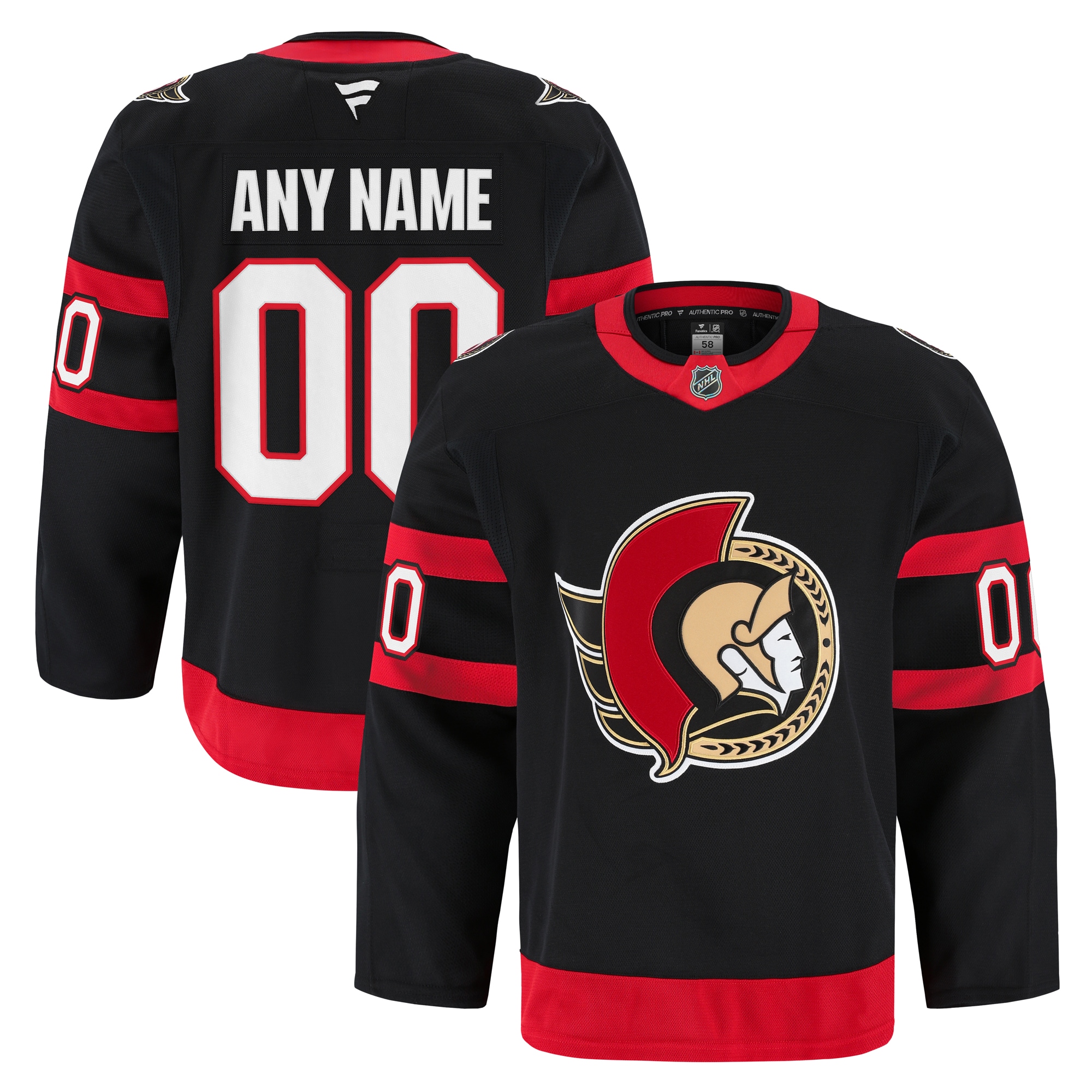 Ottawa Senators Fanatics Home Pro Custom Jersey - Black