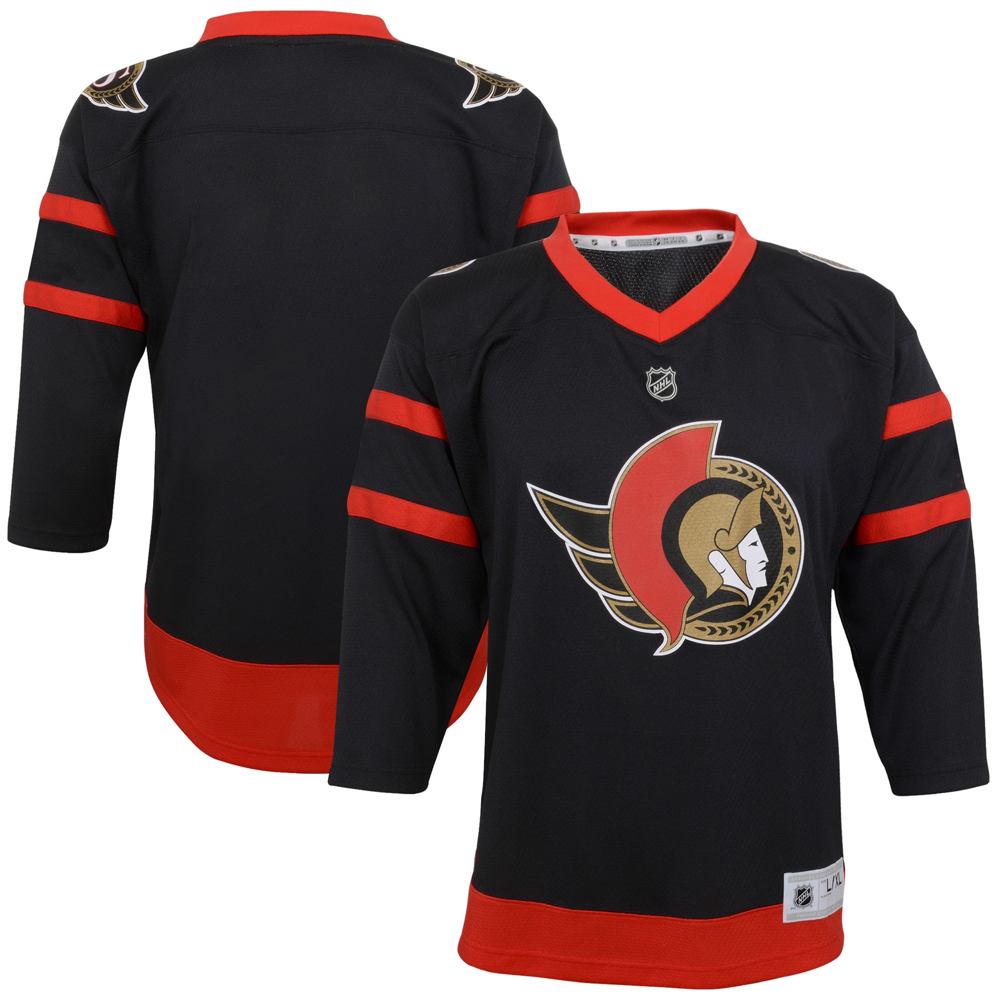 Ottawa Senators Youth Home Blank Jersey - Black