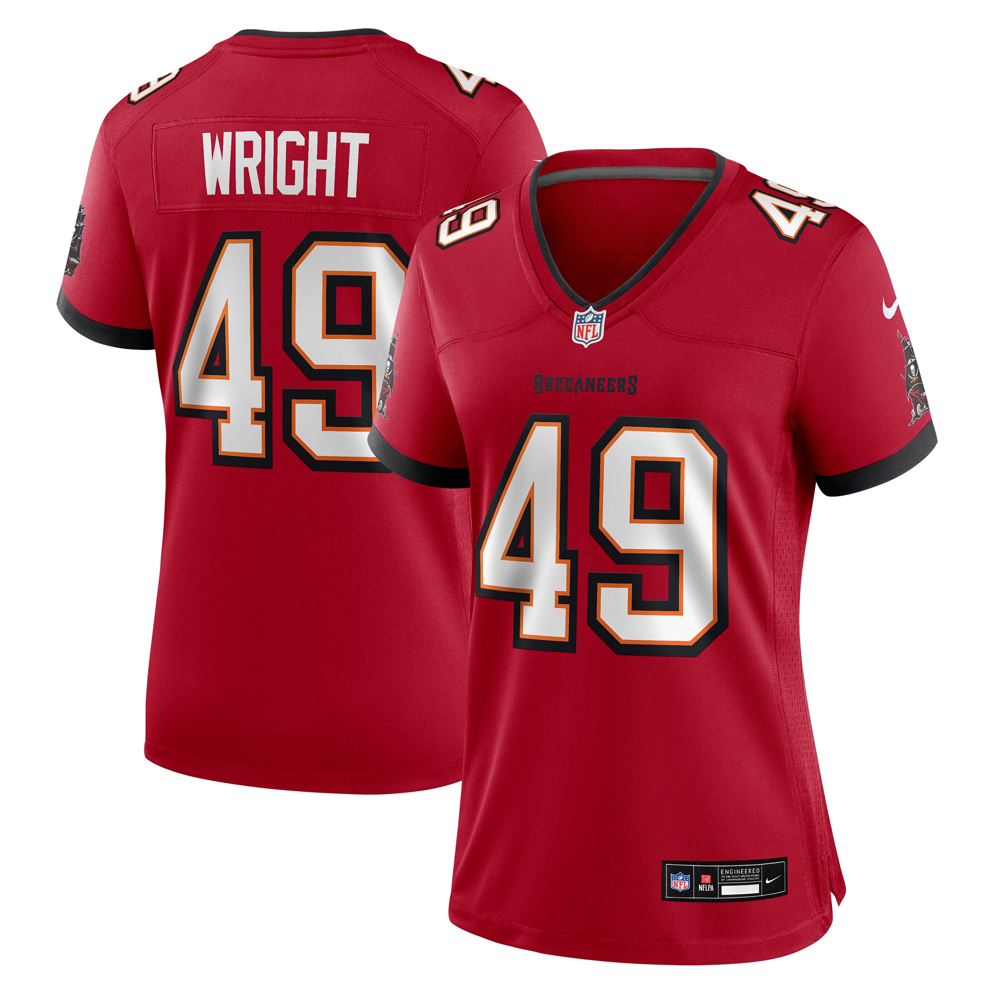 Owen Wright Tampa Bay Buccaneers Women's Team Game Jersey - Red