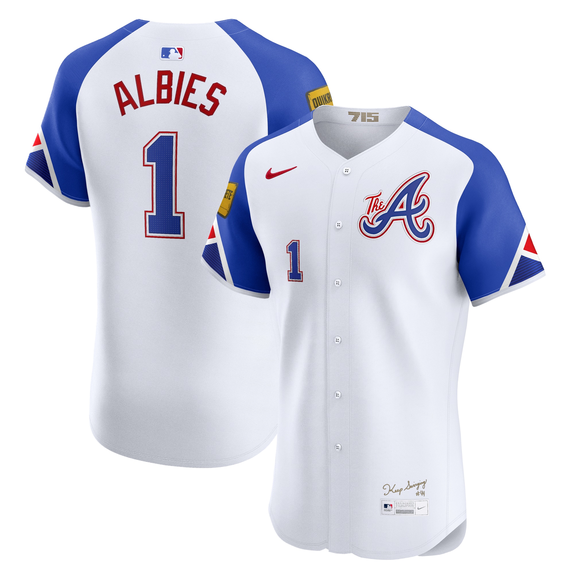 Ozzie Albies Atlanta Braves City Connect Elite Jersey - White