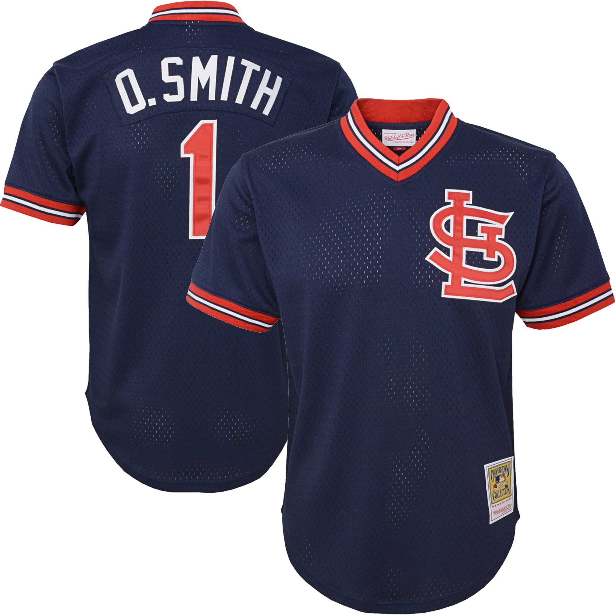 Ozzie Smith St. Louis Cardinals Youth Cooperstown Collection Mesh Batting Practice Jersey