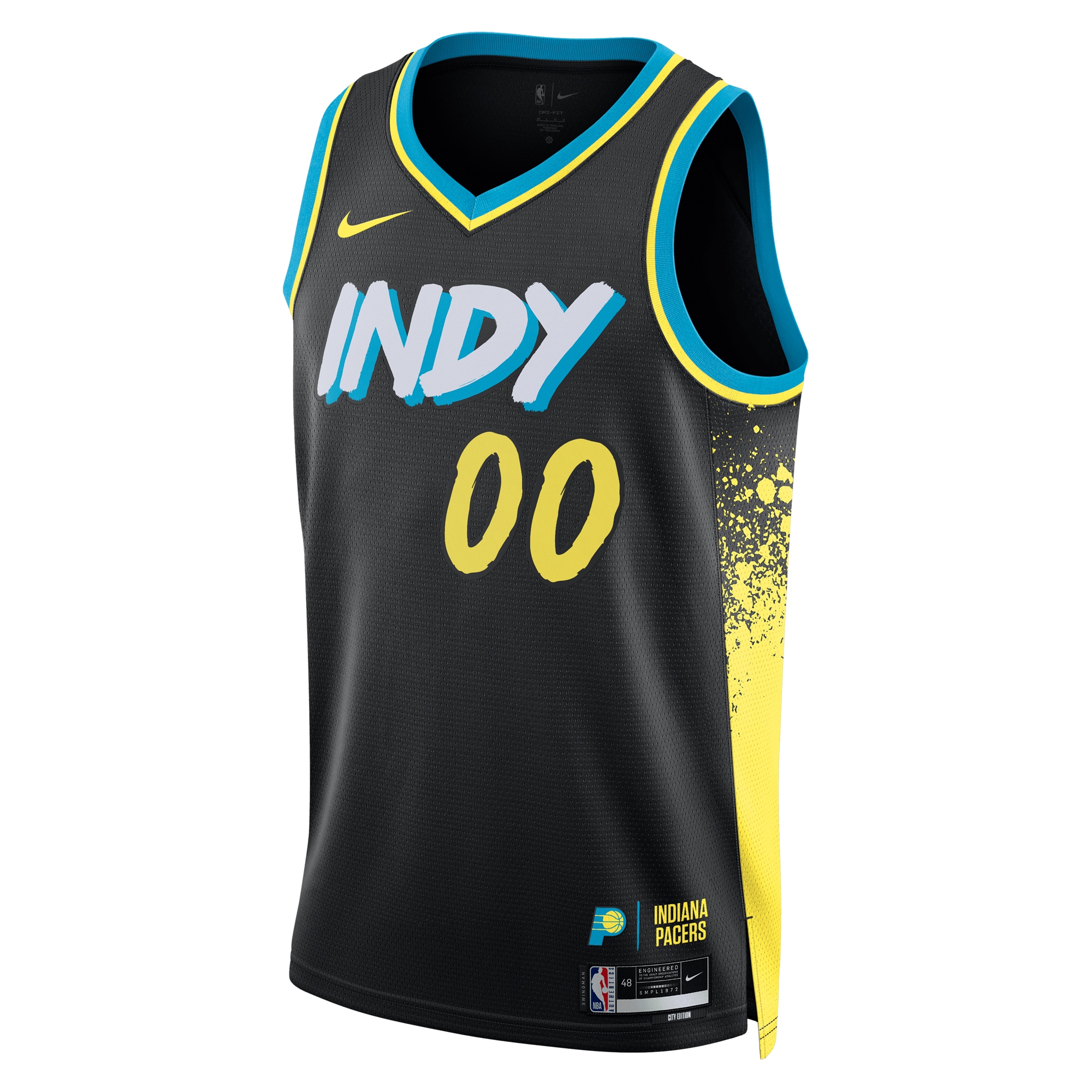 Alternative view of Pacers Black City Edition Jersey - Custom Name & Number