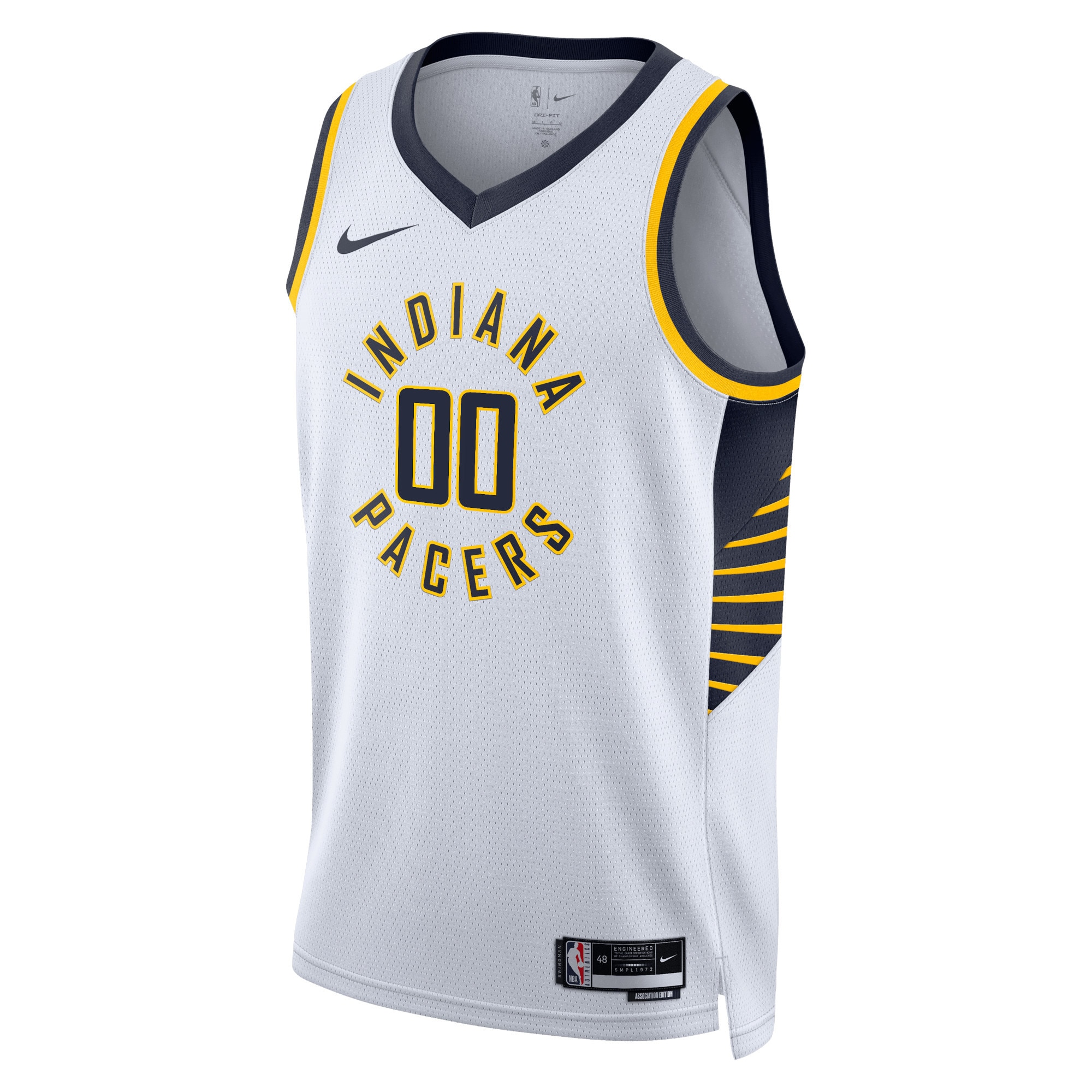 Alternative view of Pacers White Association Jersey - Nike - Custom Name & Number
