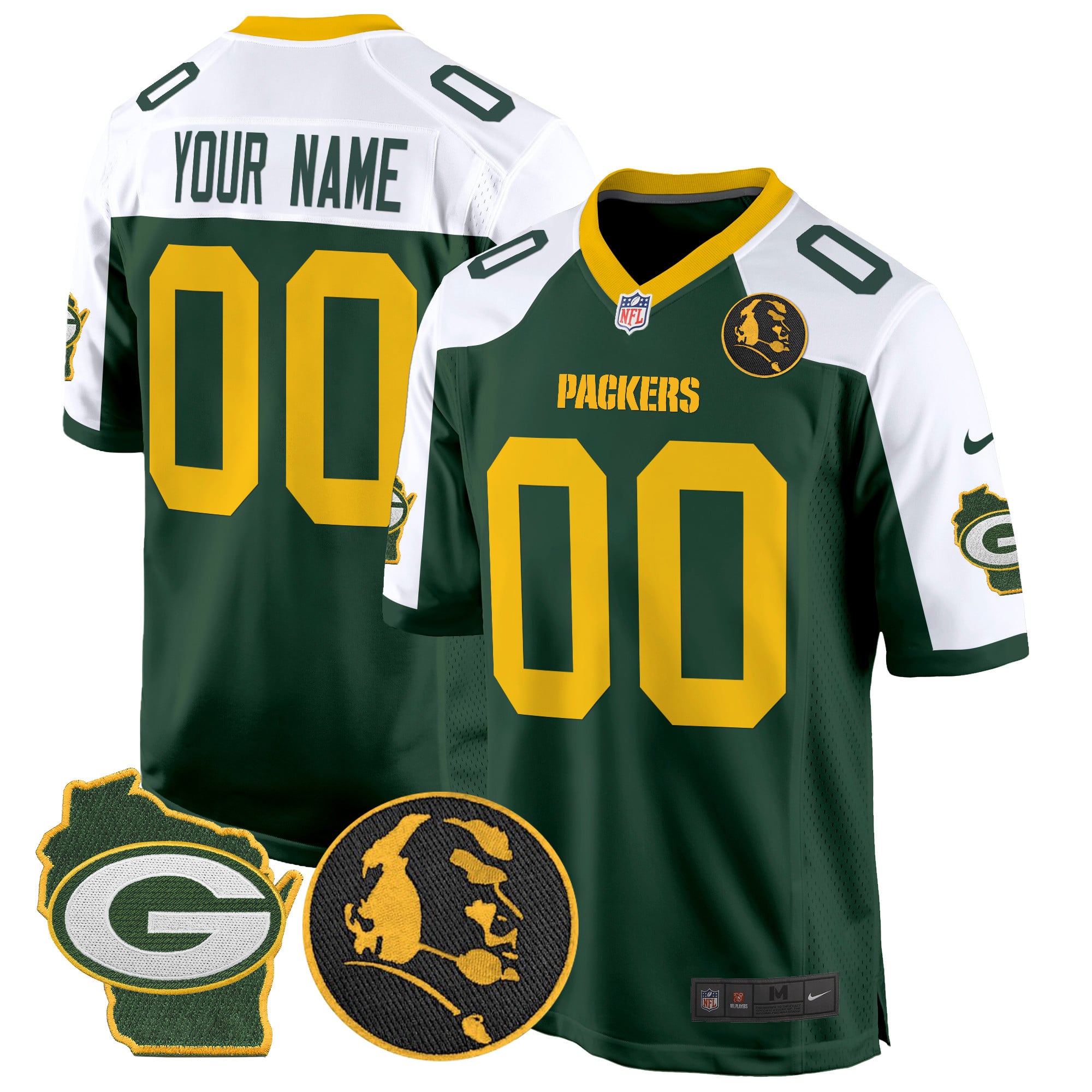Alternative view of Packers Alternate Black Jersey - Customizable Nike NFL Gear