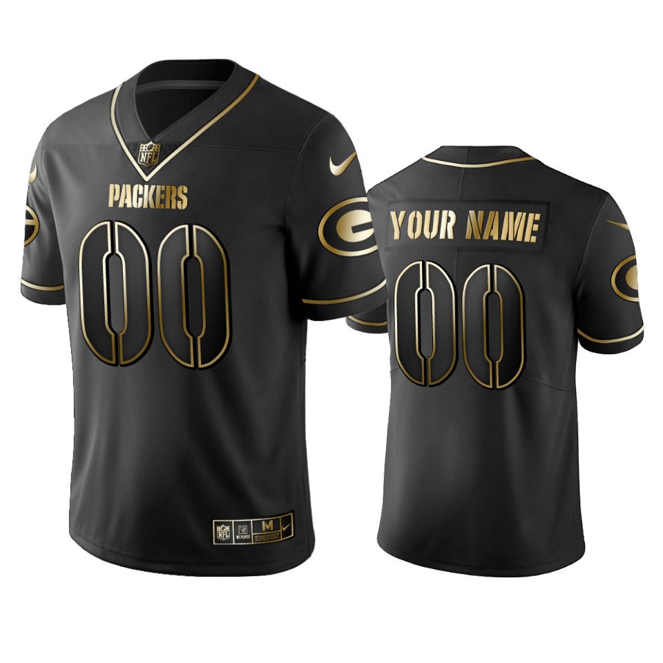 Packers Black Gold Custom Jersey - Packers Black & Gold Custom Jersey
