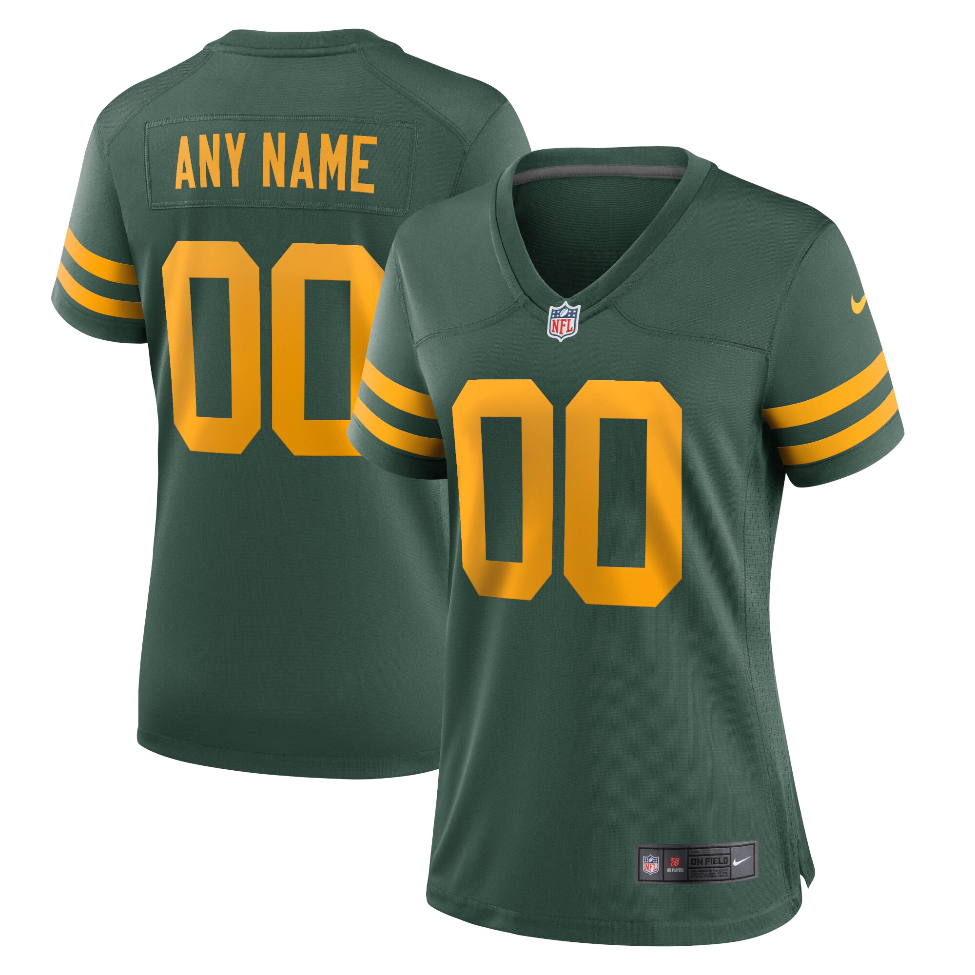 Packers Green Custom Women’s Jersey - Nike - Design Yours!