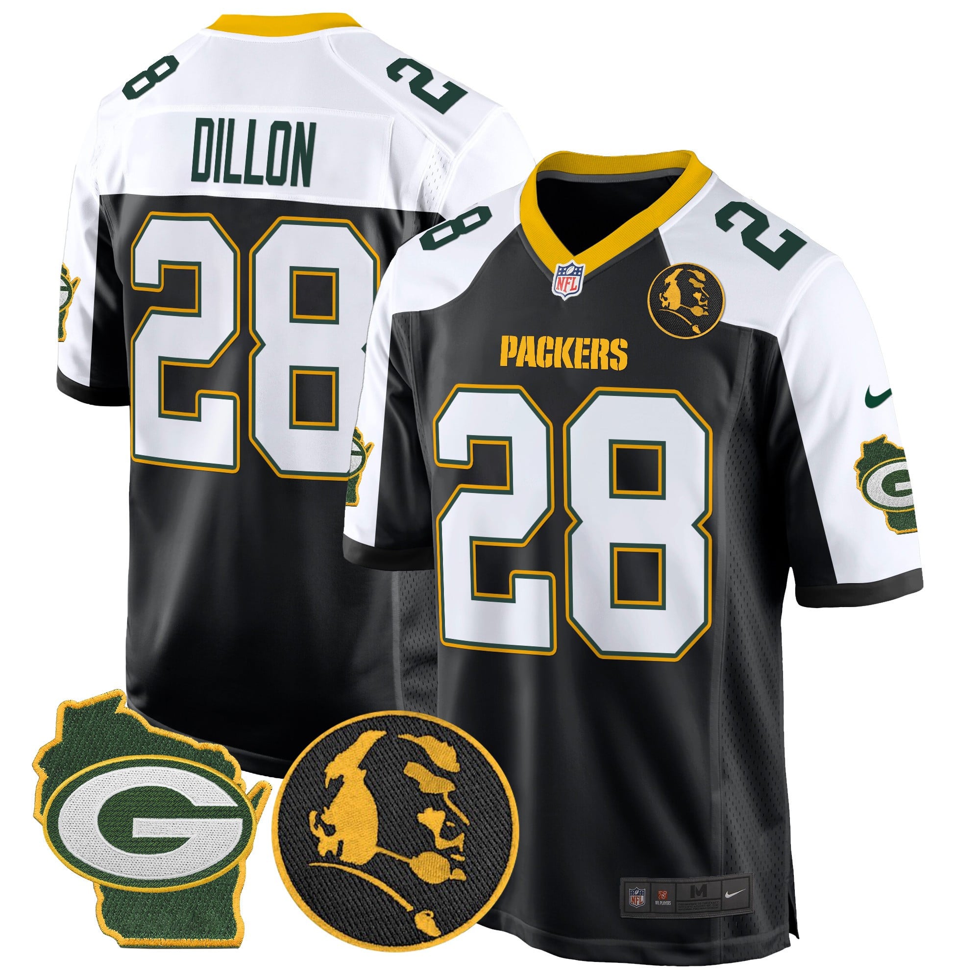 Alternative view of Packers Love Black Jersey - Nike Packers Love #10 Black Alternate