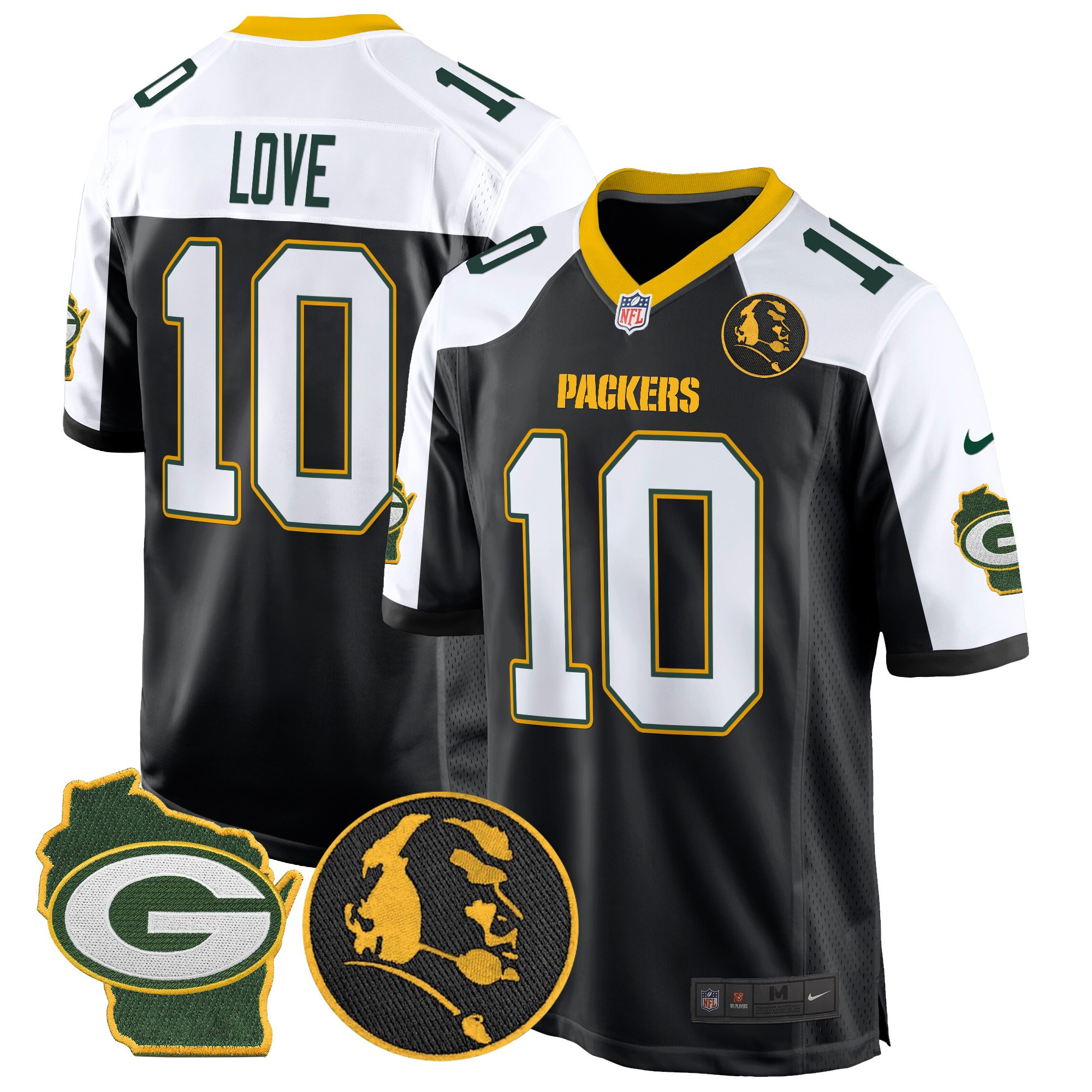 Packers Love Black Jersey - Nike Packers Love #10 Black Alternate