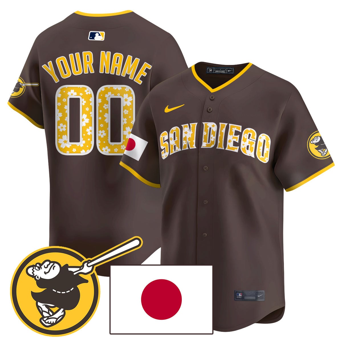 Alternative view of Padres Japanese Heritage Jersey - Nike - Custom Name & Number