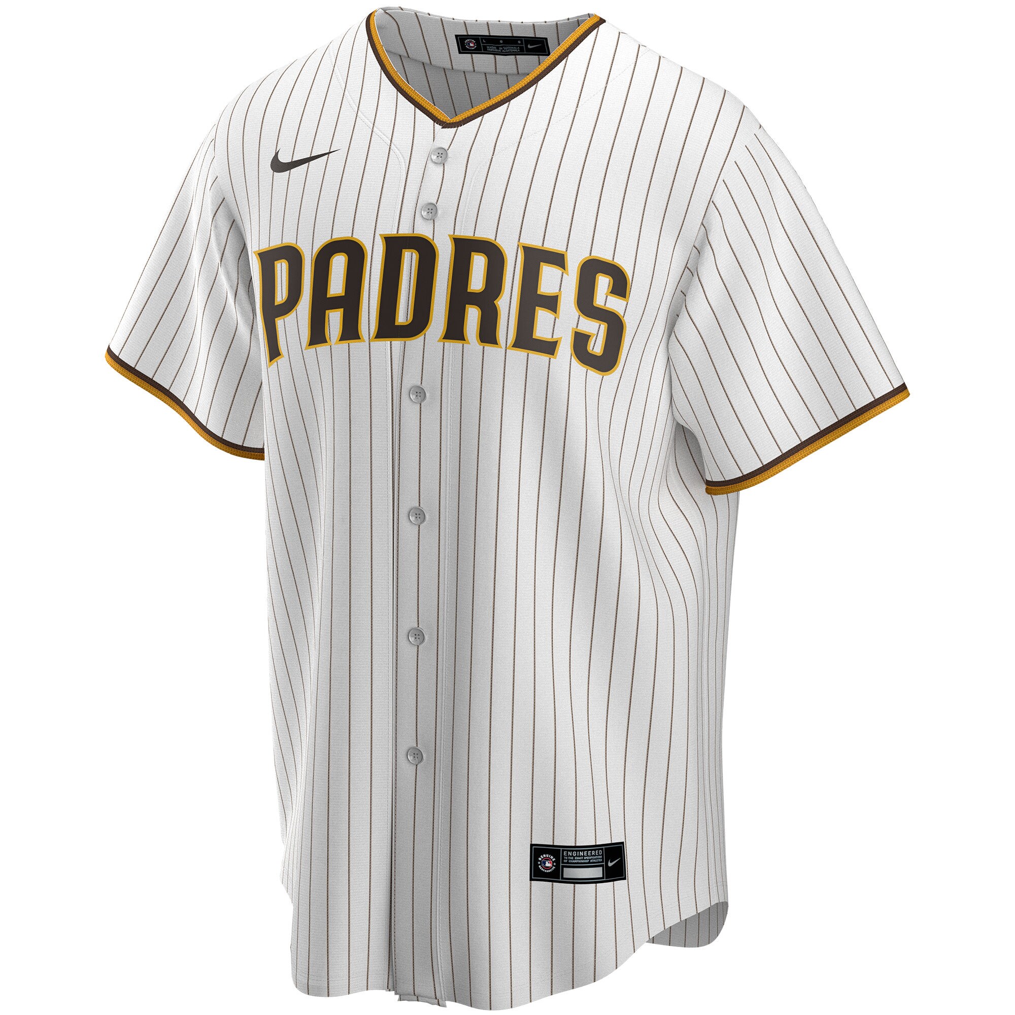 Alternative view of Padres Personalized Pinstripe Jersey - Nike - Custom Name & Number