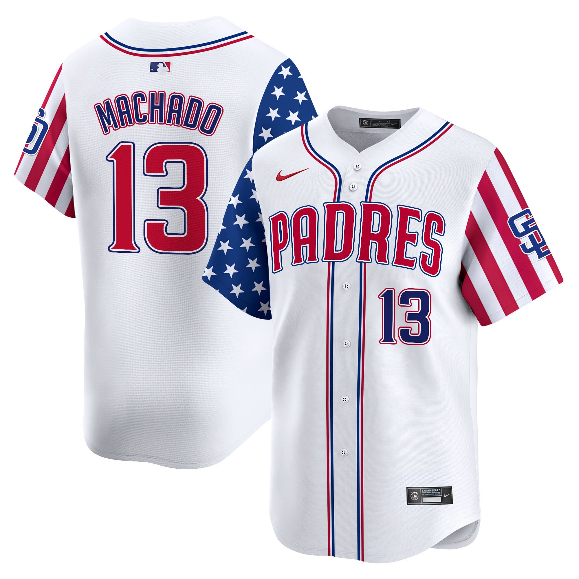 Alternative view of Padres Tatis Jr. Patriotic Jersey - Nike Padres Tatis Jr. #23 Jersey