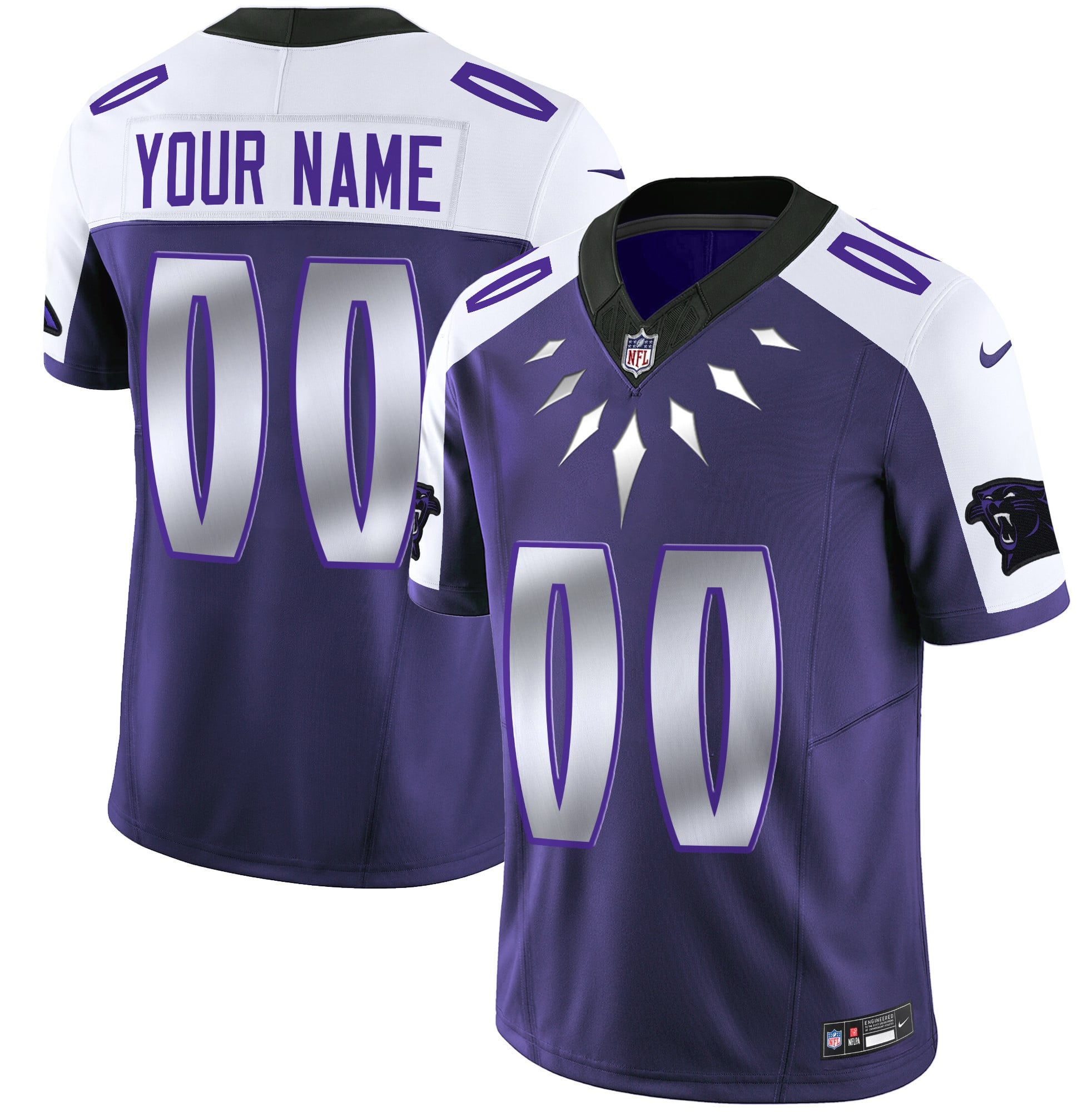 Alternative view of Panthers Alternate Black Jersey - Nike - Custom Name