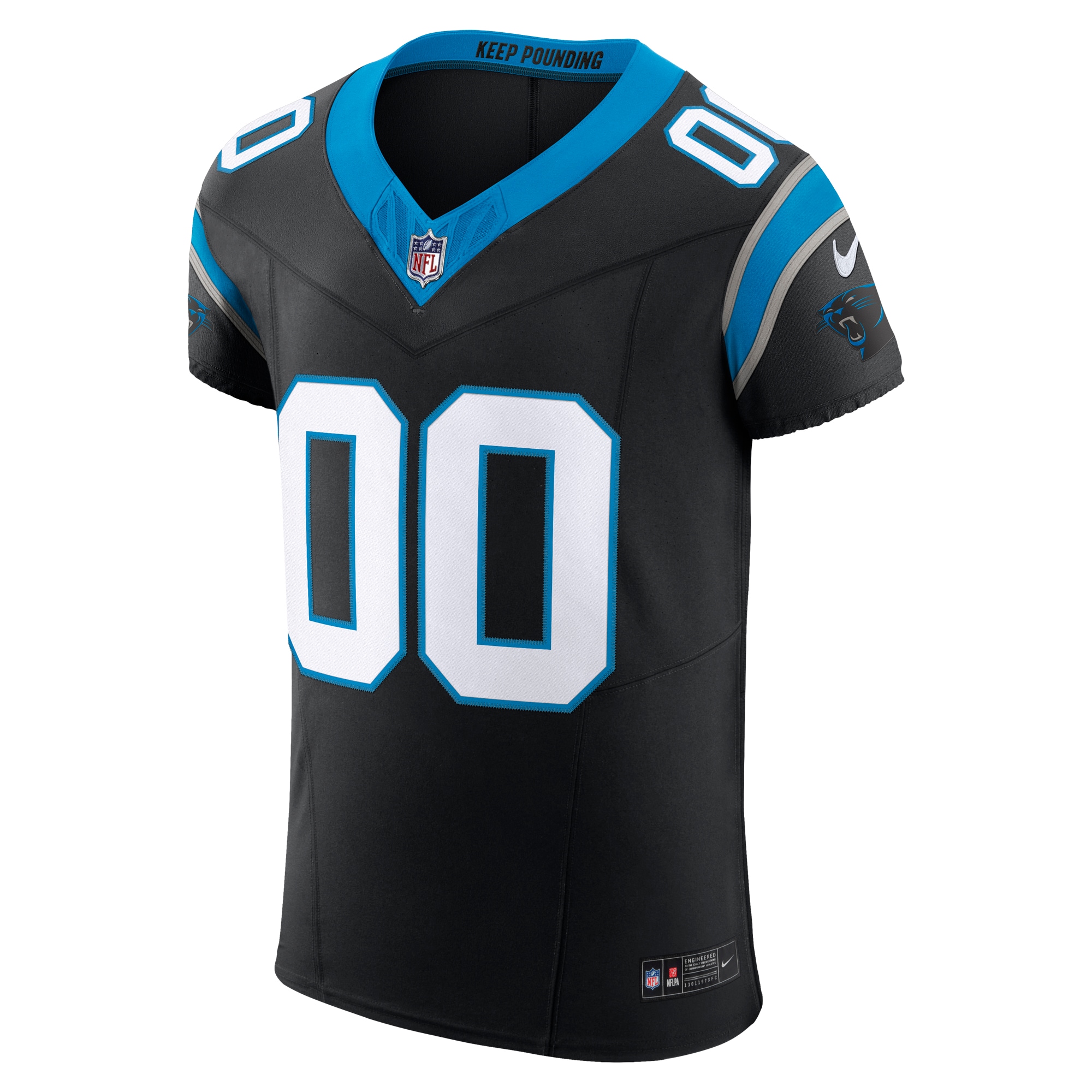 Alternative view of Panthers Black & Blue Custom Jersey - Nike - Personalized NFL