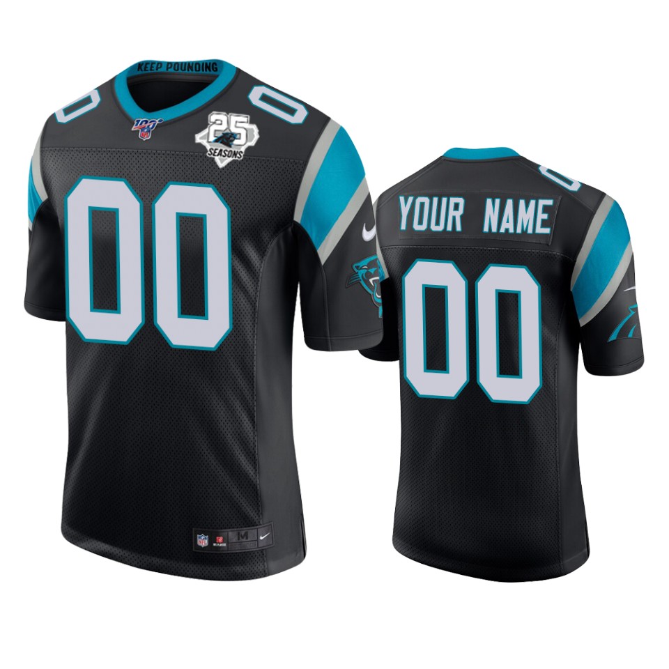 Panthers Black 25th Season Jersey - Nike - Custom NFL