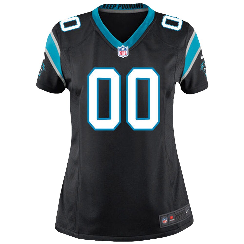 Alternative view of Panthers Black Custom Women’s Jersey - Nike - Personalize Now!
