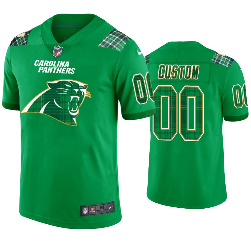 Panthers Green Custom Jersey - Nike - St. Patrick’s Style