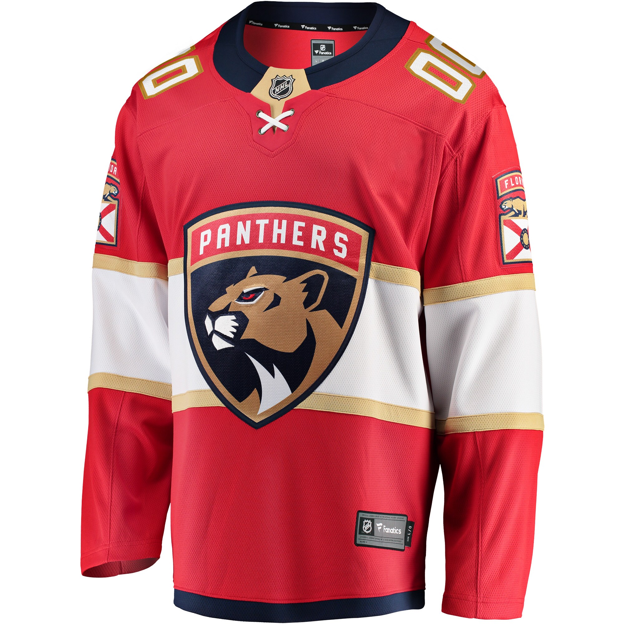 Alternative view of Panthers Red Customizable Jersey - Fanatics Panthers Red Jersey