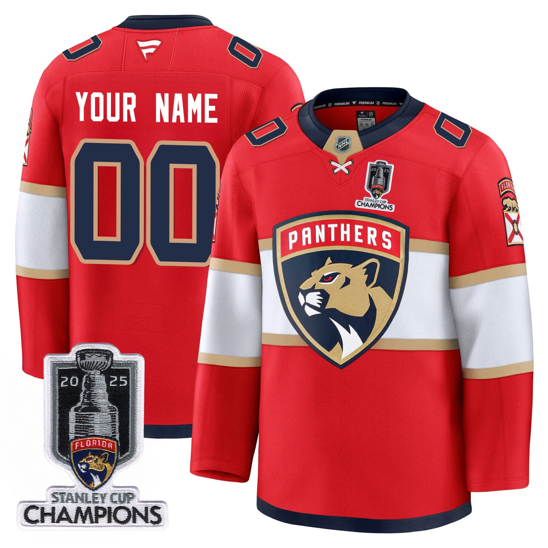 Alternative view of Panthers Stanley Cup Champs Jersey - Fanatics Panthers Stanley Cup