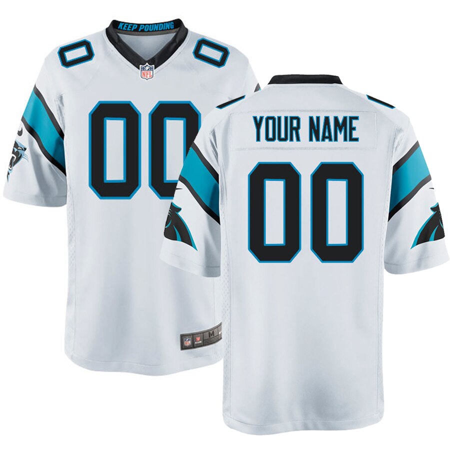 Panthers White Custom Jersey nike - Nike Panthers White Custom Jersey