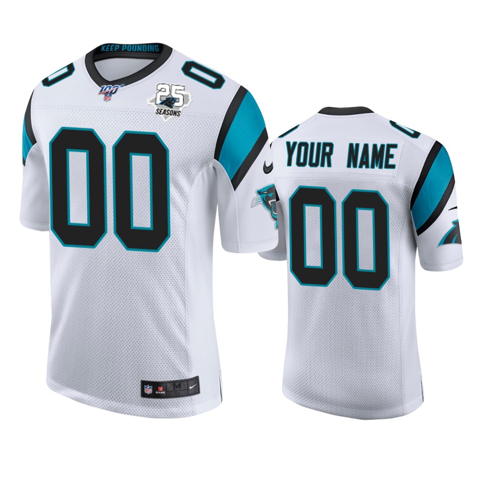 Panthers White Throwback Jersey - Nike - Custom NFL
