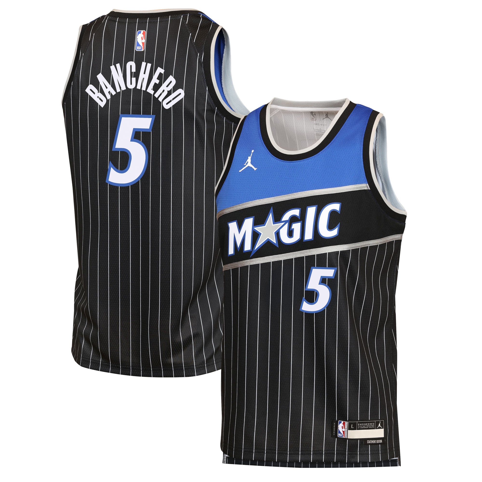 Paolo Banchero Orlando Magic Jordan Brand Youth Swingman Jersey - Statement Edition - Black
