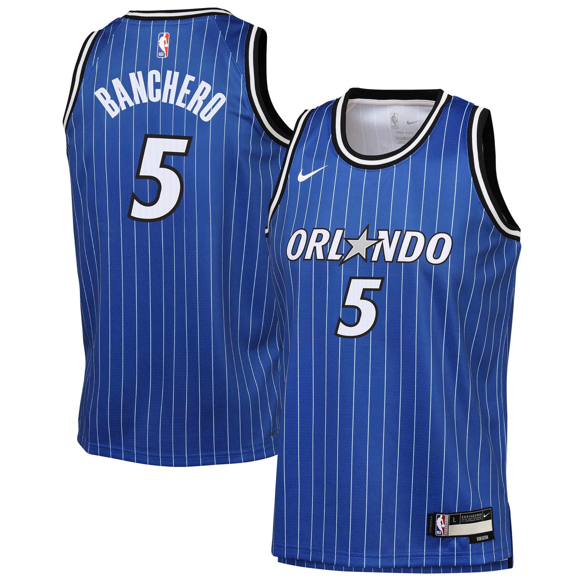 Paolo Banchero Orlando Magic Youth Icon Edition Swingman Jersey - Blue