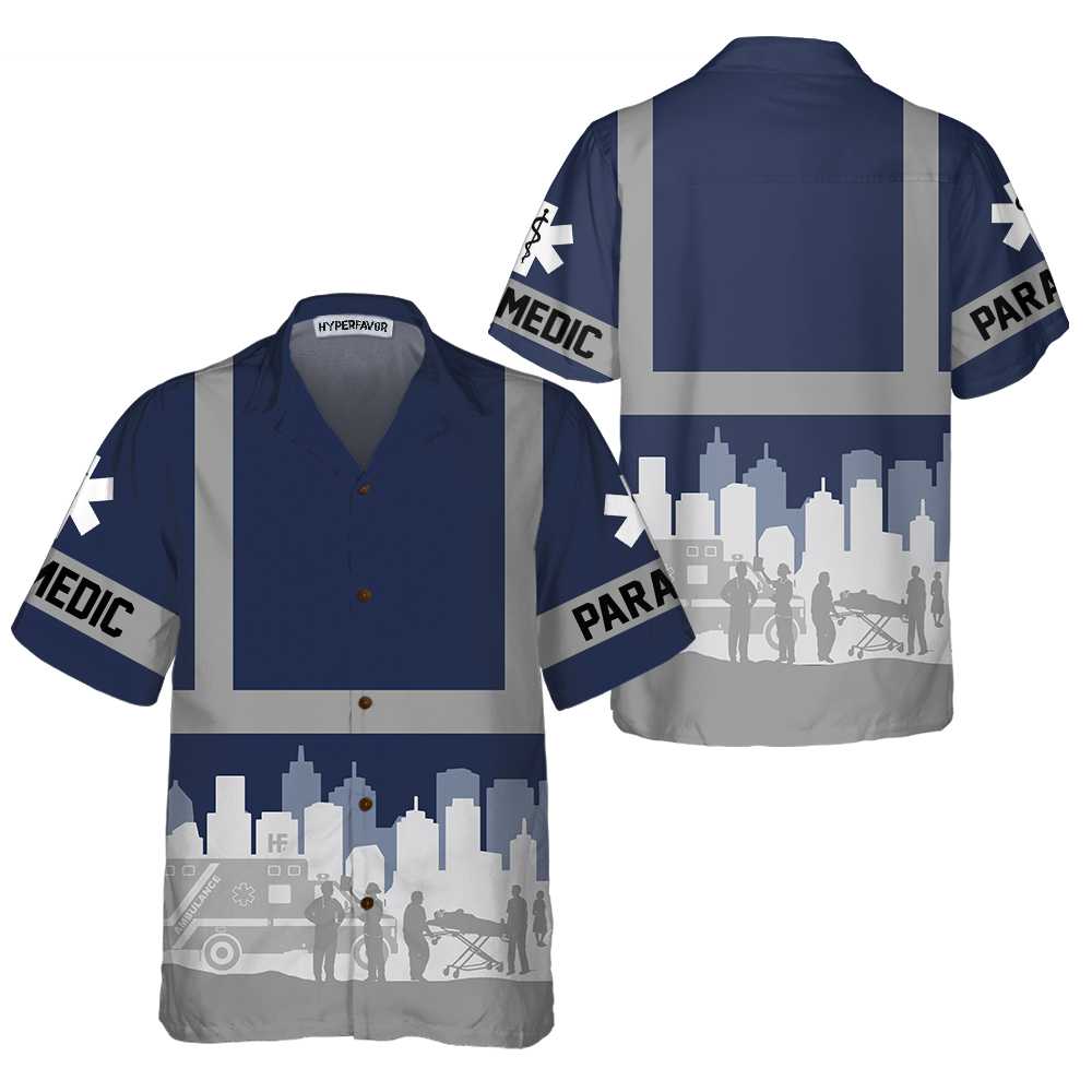 Paramedic EMS Worker Hawaiian Shirt, Funny Parademic Shirt For Men, Paramedic Gift Ideas
