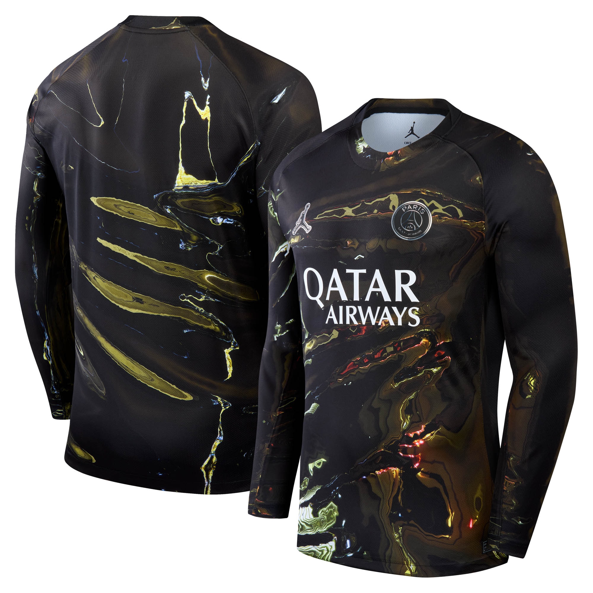 Paris Saint-Germain Jordan Brand 2025/26 Fifth Stadium Long Sleeve Jersey - Black