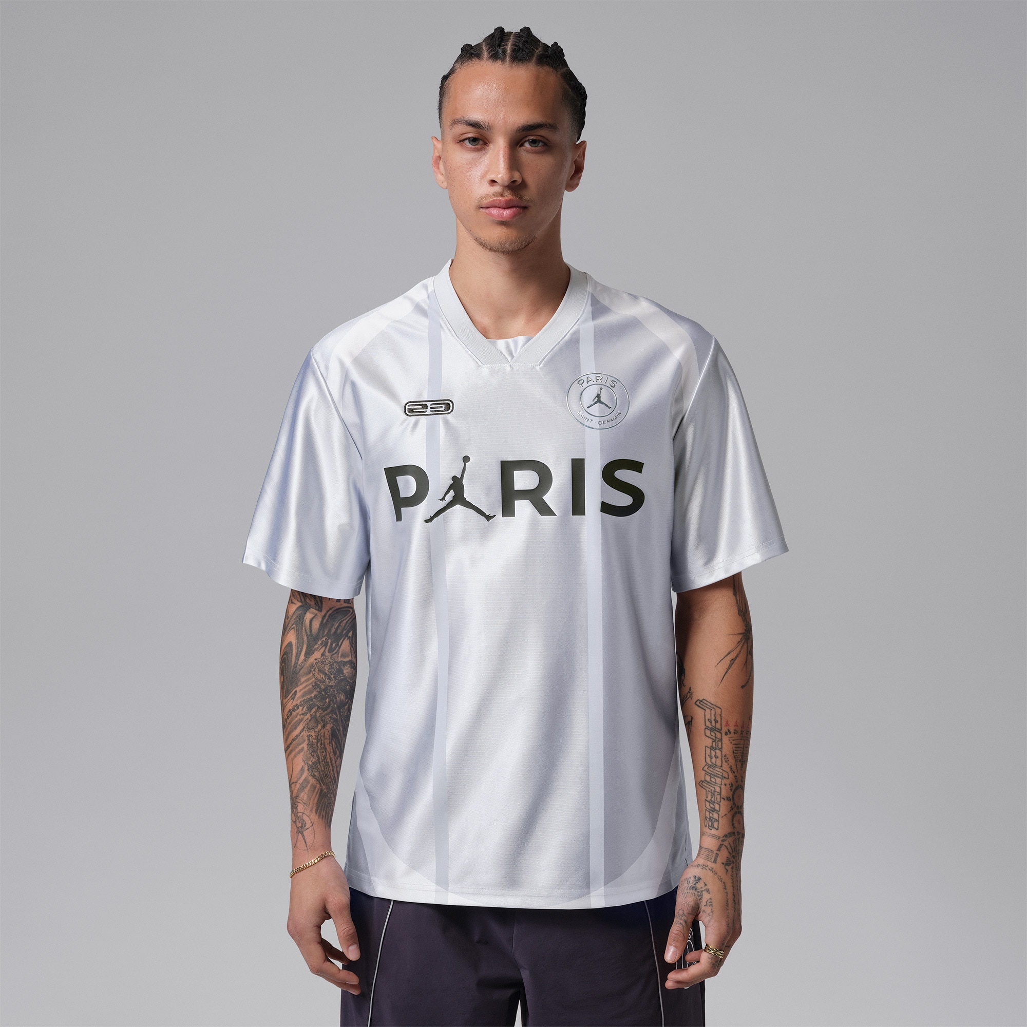 Paris Saint-Germain Jordan Brand Lifestyle Jersey - Gray