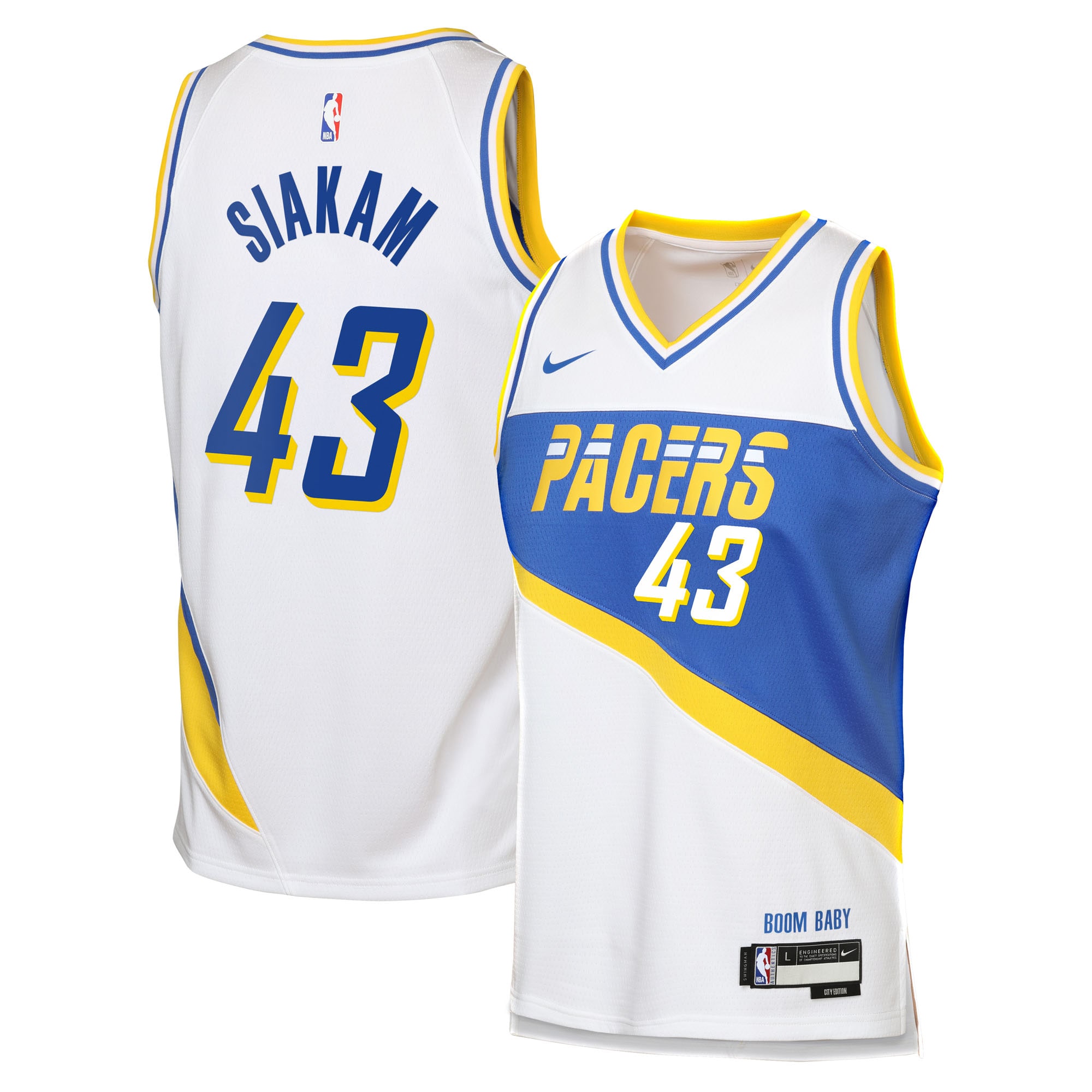 Pascal Siakam Indiana Pacers Youth 2025/26 City Edition Swingman Jersey - White