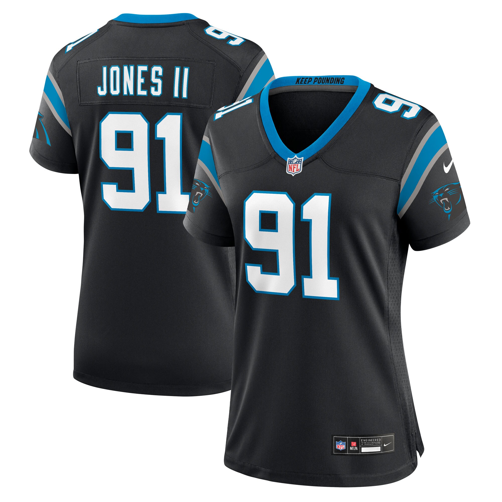 Patrick Jones II Carolina Panthers Women's Team Game Jersey - Black