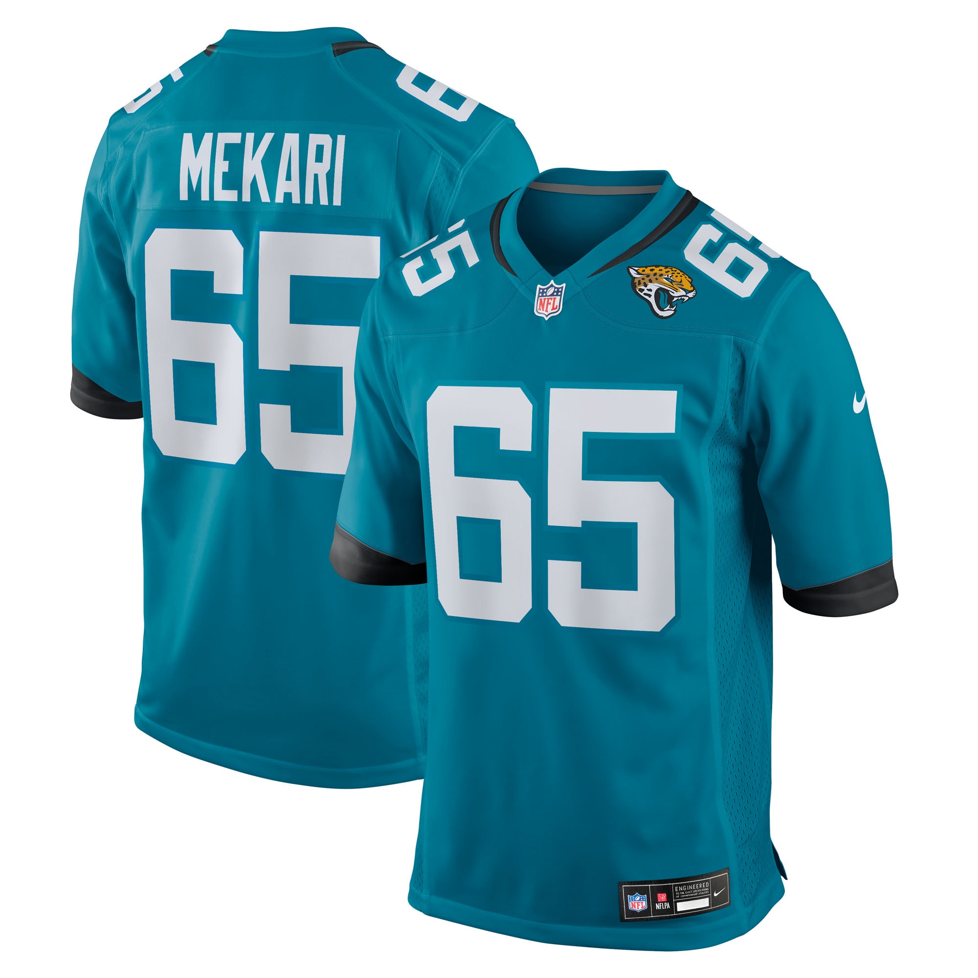 Patrick Mekari Jacksonville Jaguars Team Game Jersey - Teal
