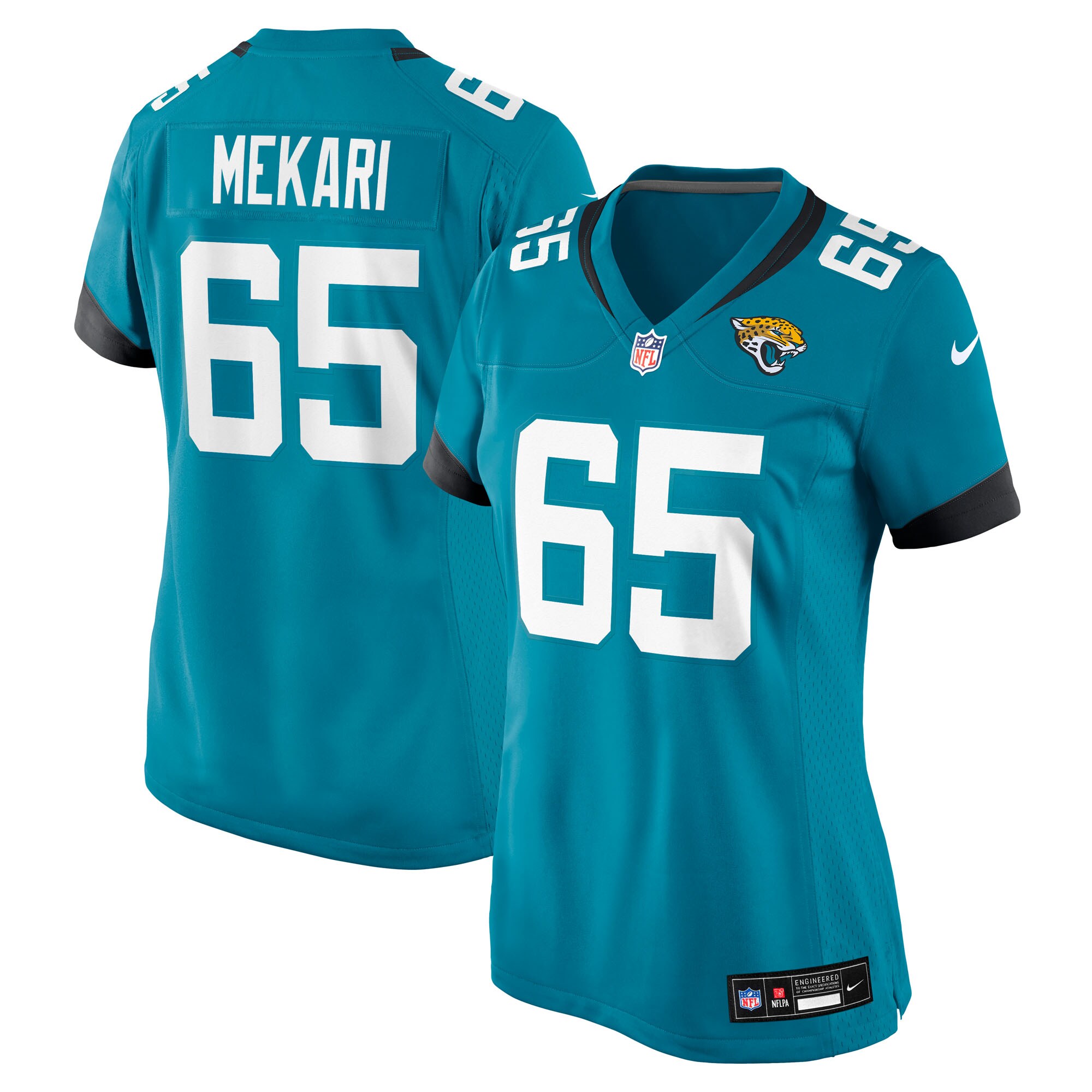 Patrick Mekari Jacksonville Jaguars Women's Team Game Jersey - Teal