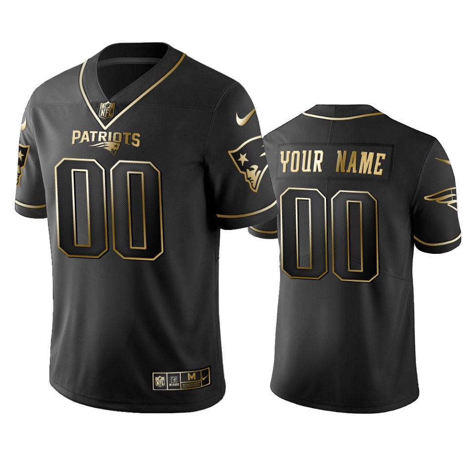 Patriots Black Gold Jersey - Nike - Custom NFL Edition