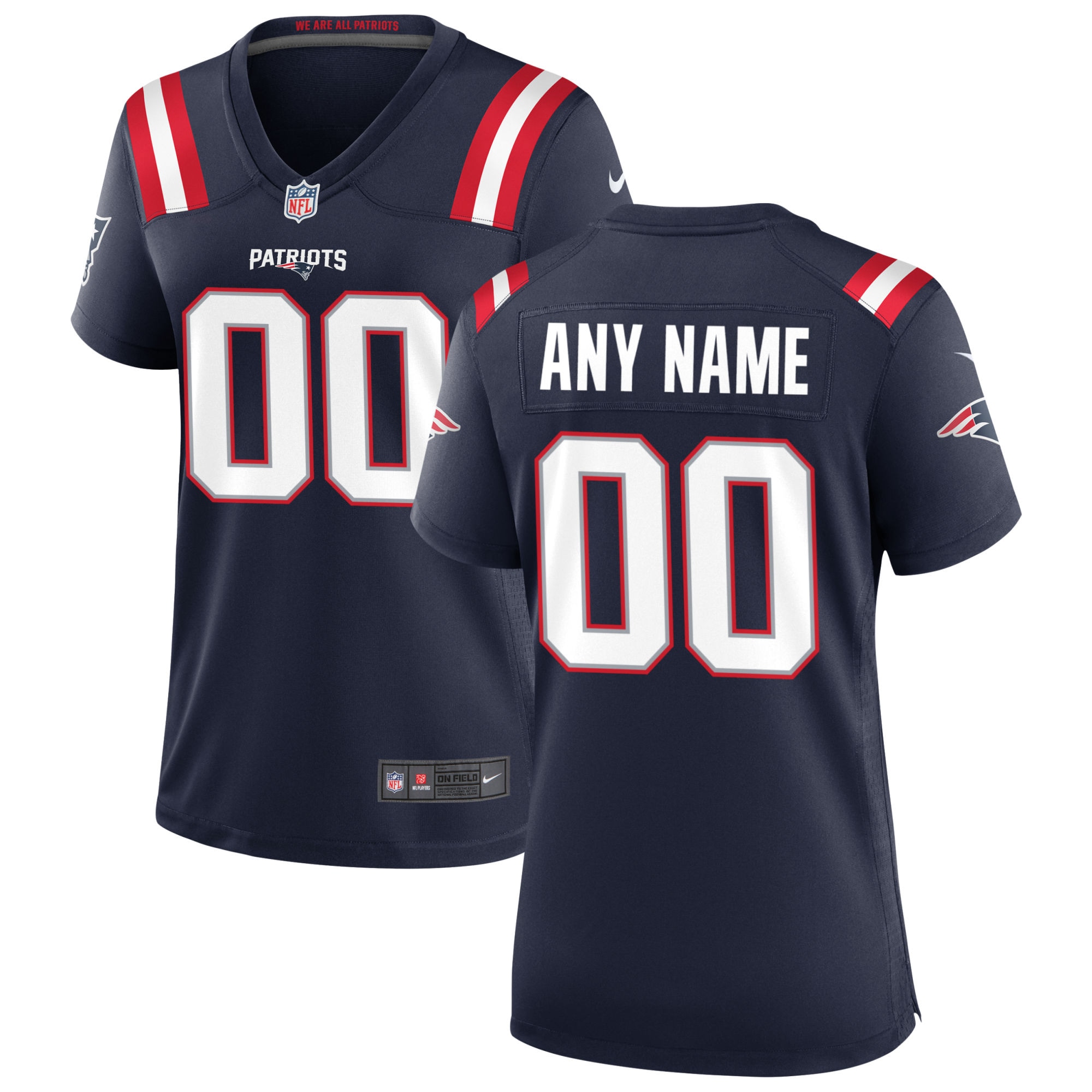 Patriots Navy Blue Custom Jersey - Nike - Personalize Yours!