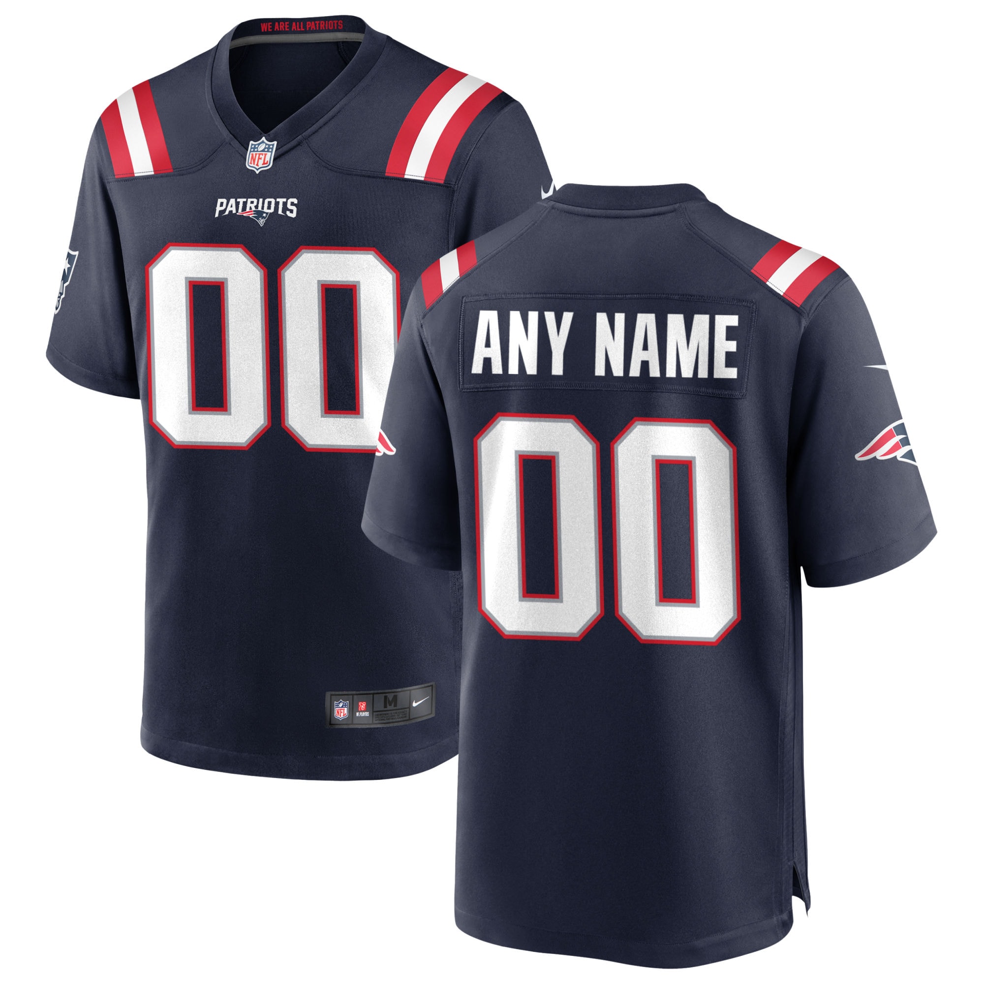 Patriots Navy Throwback Custom Jersey - Nike - Personalized!