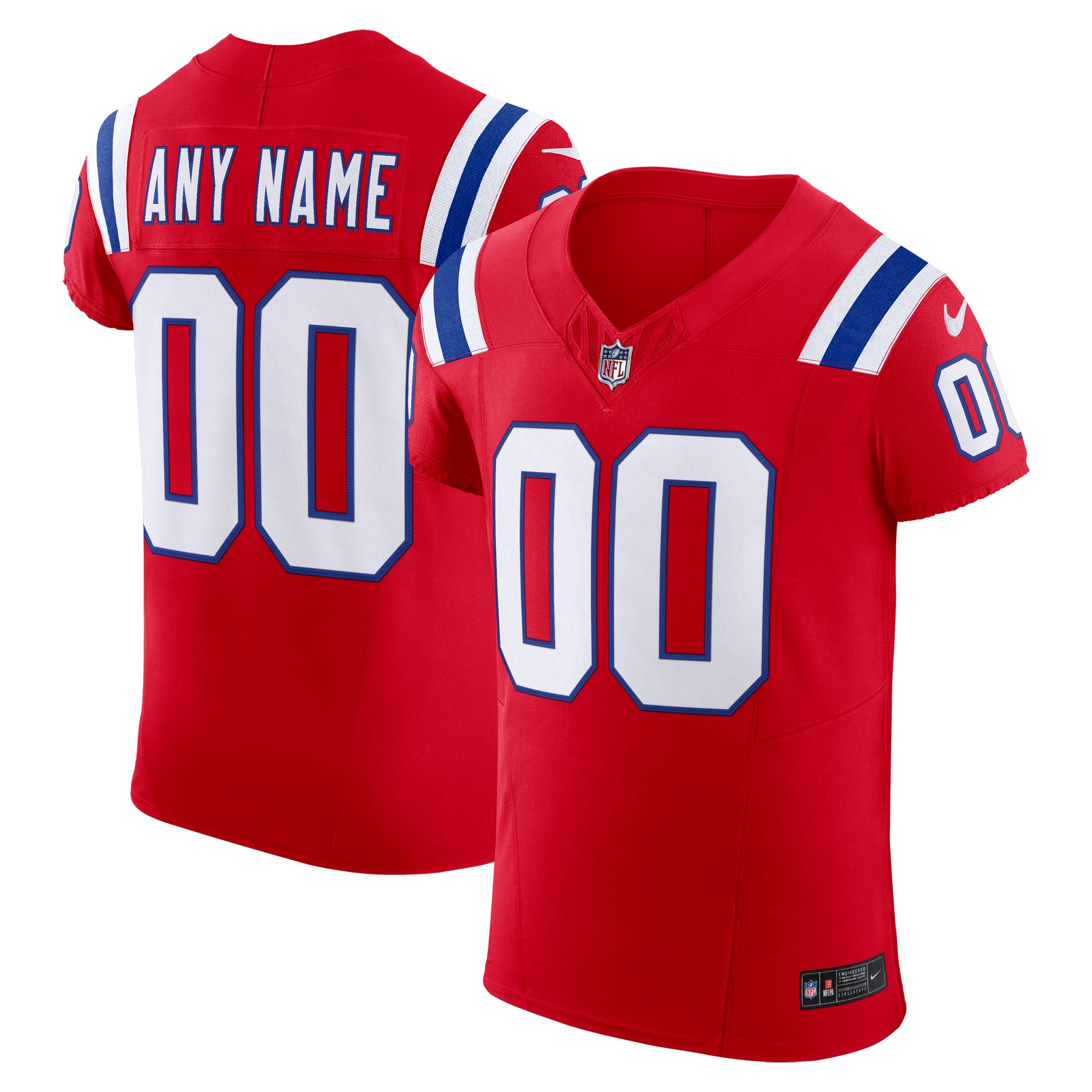 Patriots Red Custom Jersey - Nike - Personalized NFL Style