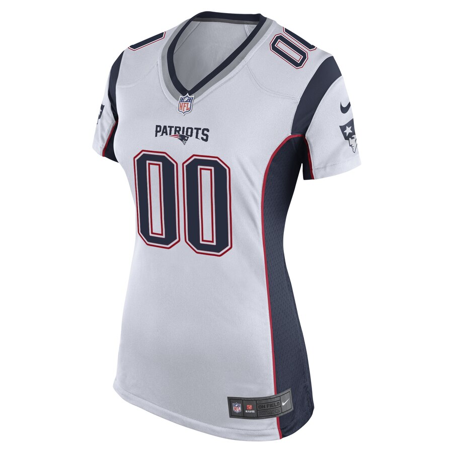 Alternative view of Patriots White Custom Jersey nike - Nike Patriots White Custom Jersey