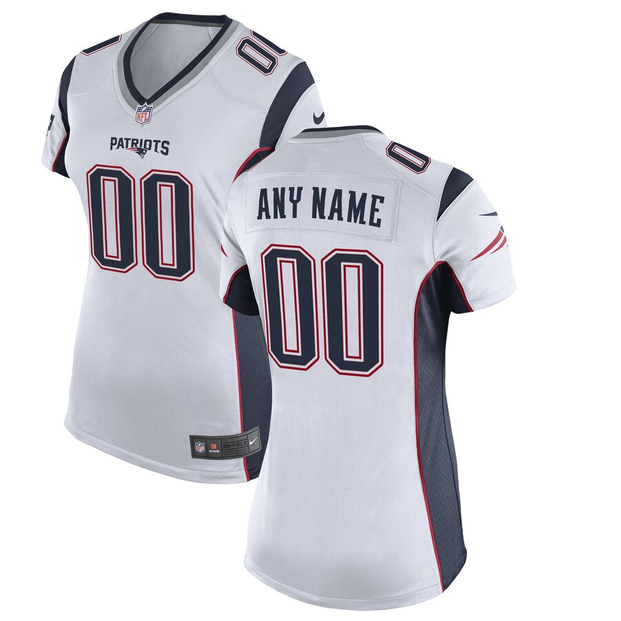 Patriots White Custom Jersey nike - Nike Patriots White Custom Jersey