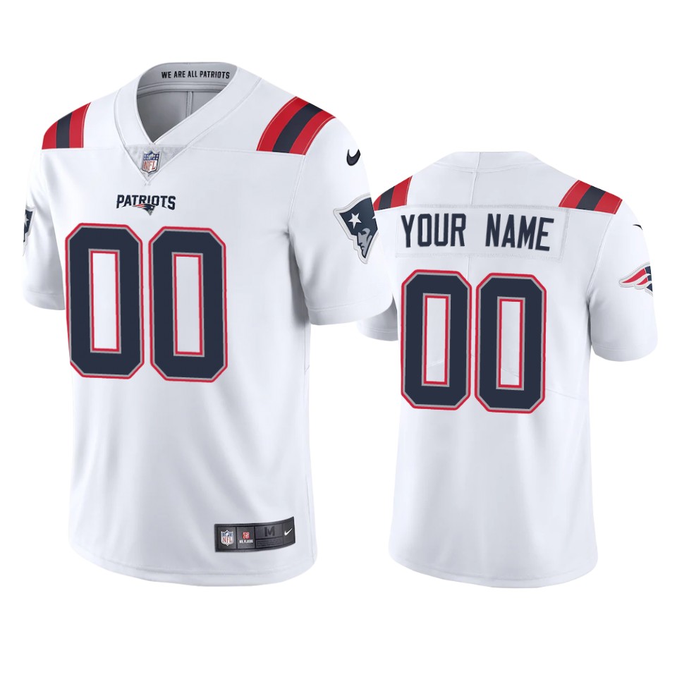 Patriots White Limited Jersey - Nike - Custom Your Name!